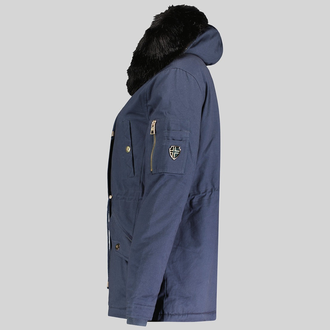 geographical-norway-boldina-parka-damen-marine-kunstfell image 5
