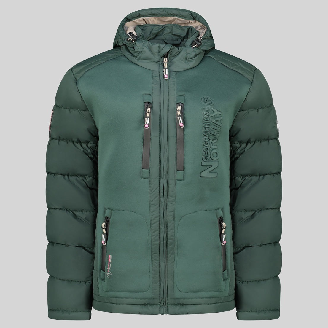 geographical-norway-beachwood-damen-steppjacke-hellgrau-kapuze image 8