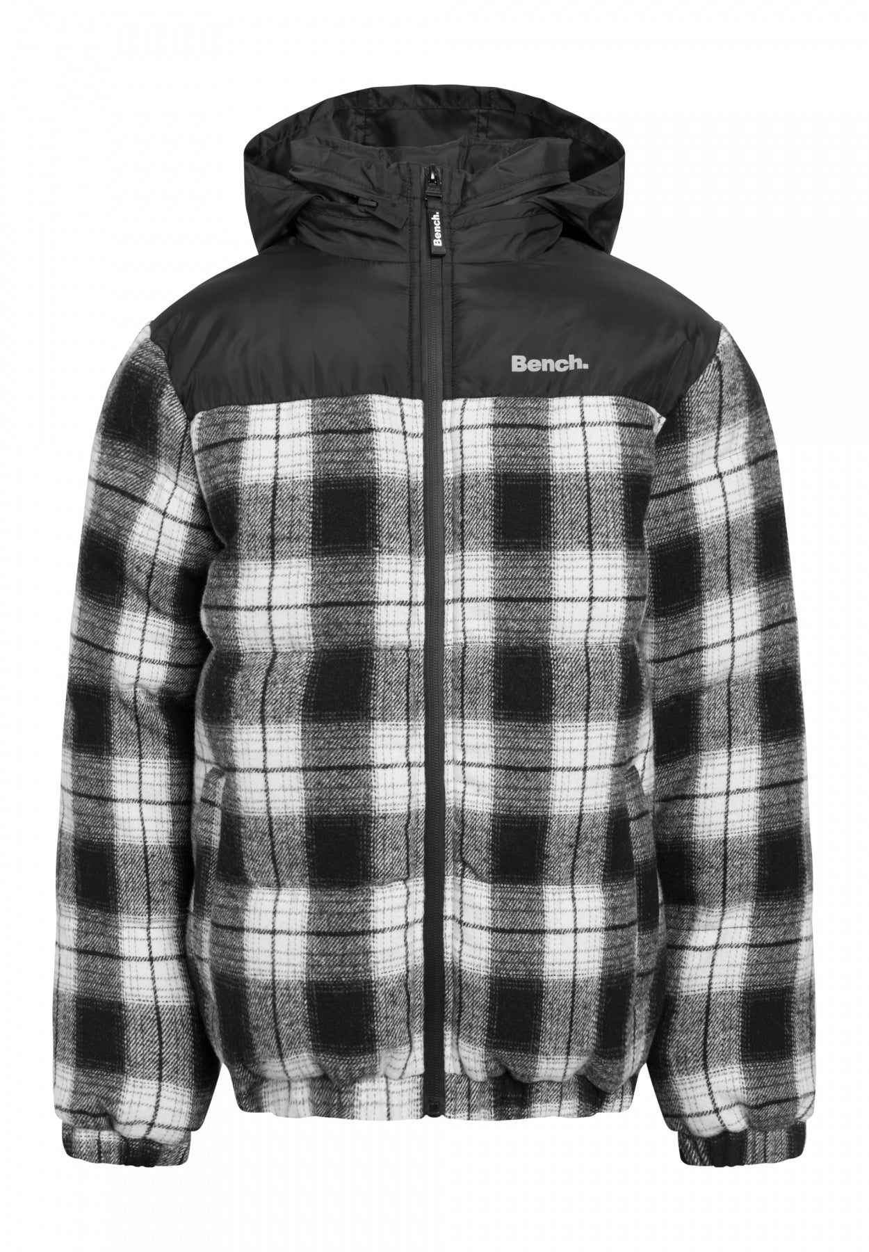 bench-lumberg-winterjacke-jungen-black-white-check-karo image 1