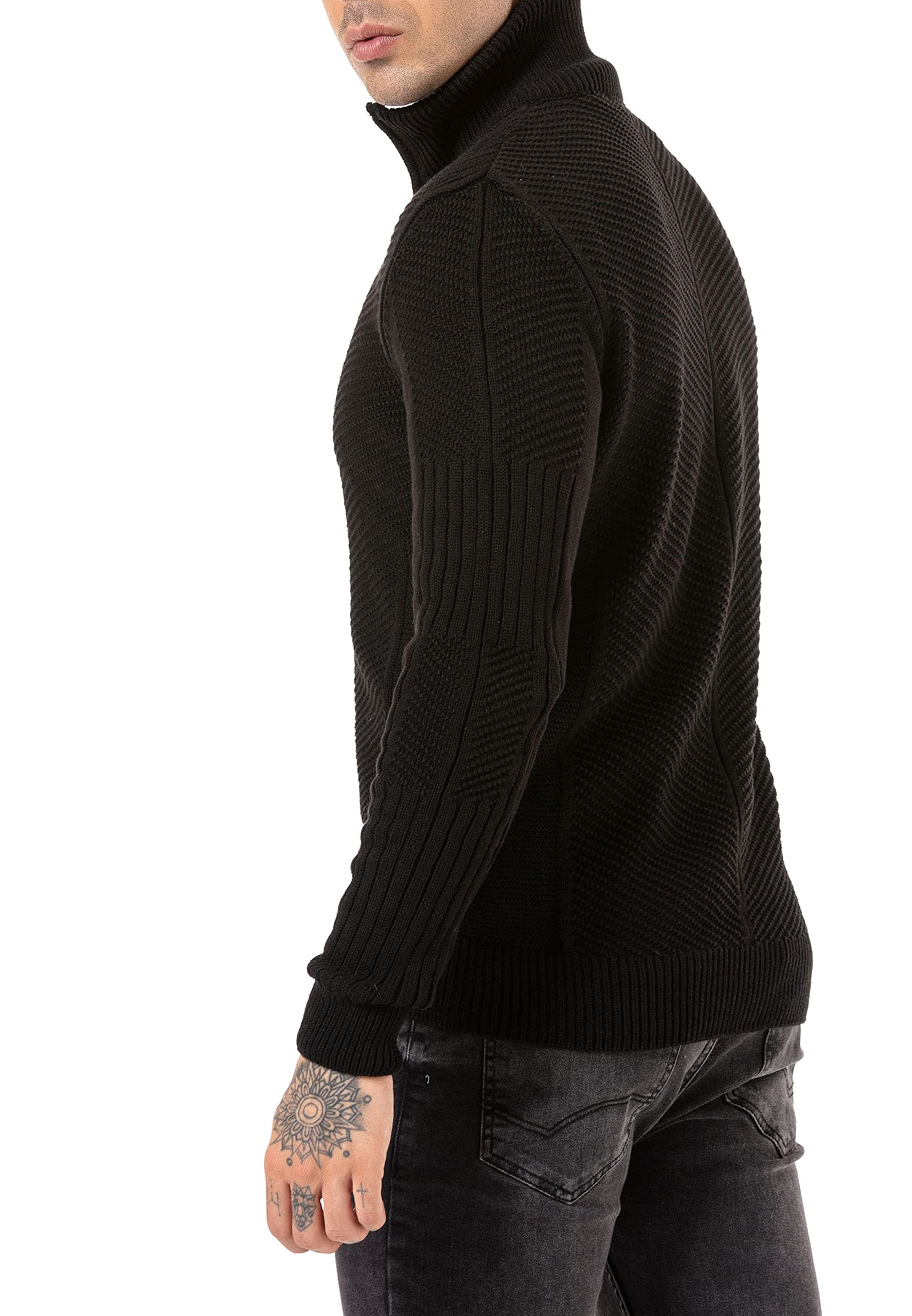 redbridge-cardigans-herren-strickjacke-rei-verschluss-grau image 3