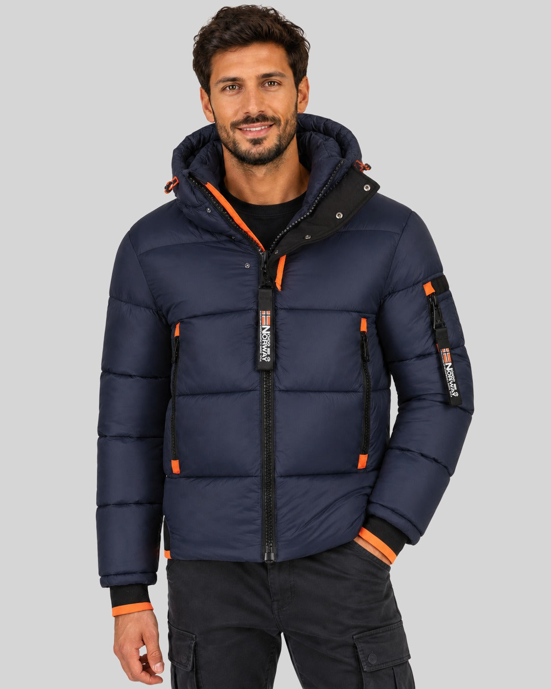 geographical-norway-calix-herren-blouson-schwarz-steppjacke-kapuze image 5