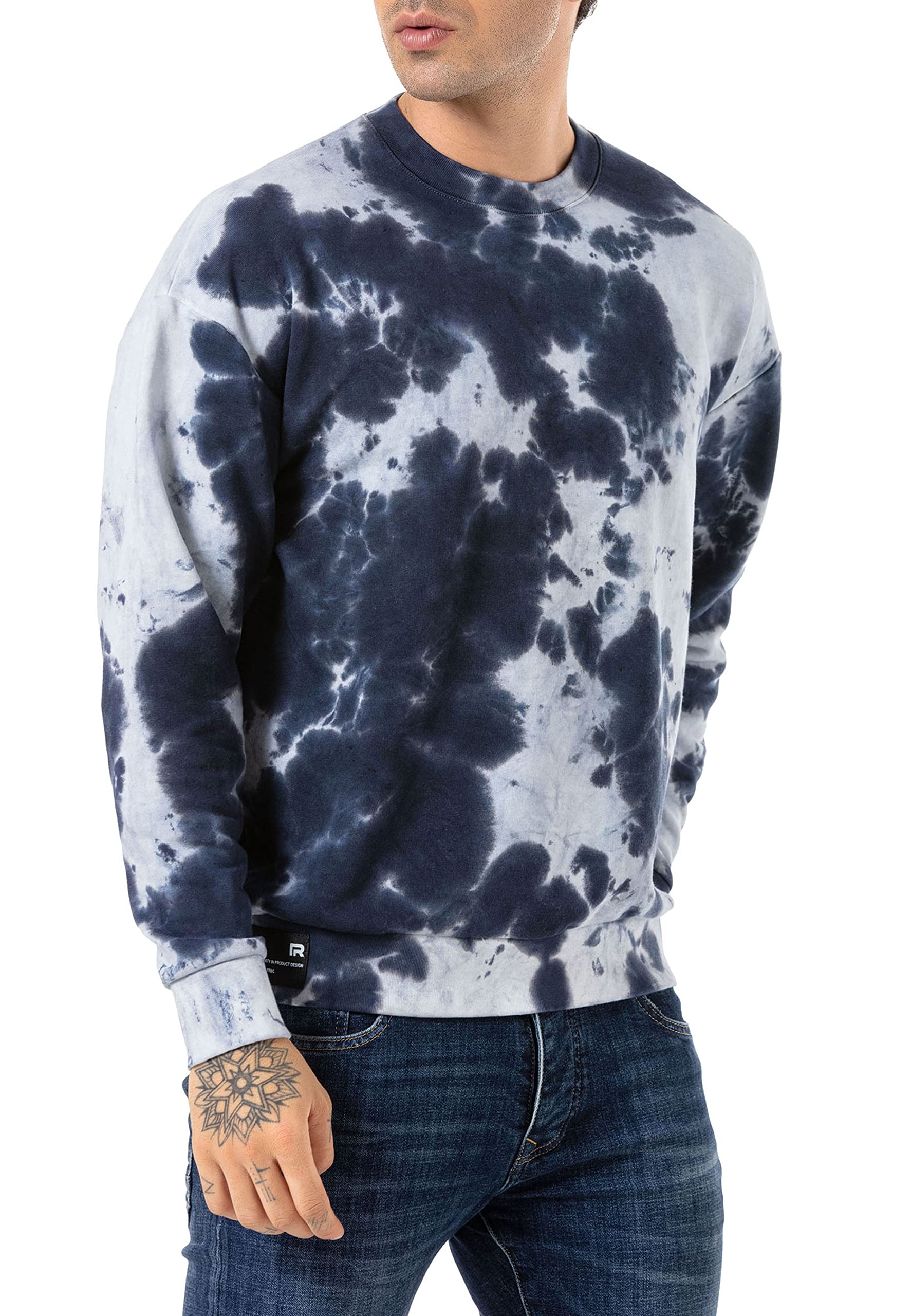 redbridge-sweatshirt-batik-rundhals-herren-schwarz-gr-l image 5