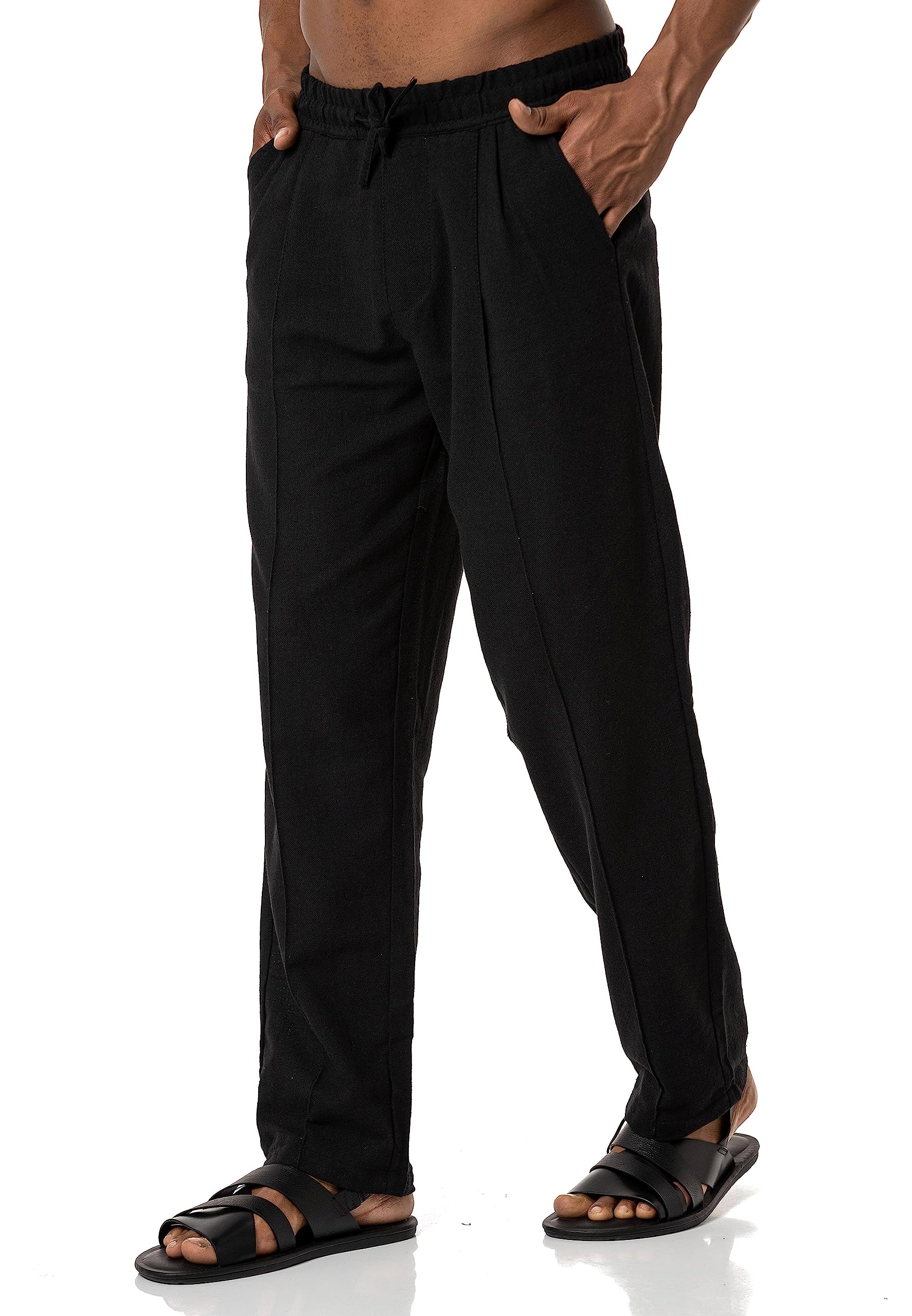 redbridge-hosen-herren-leinenhose-ecru-weit-m4319 image 3