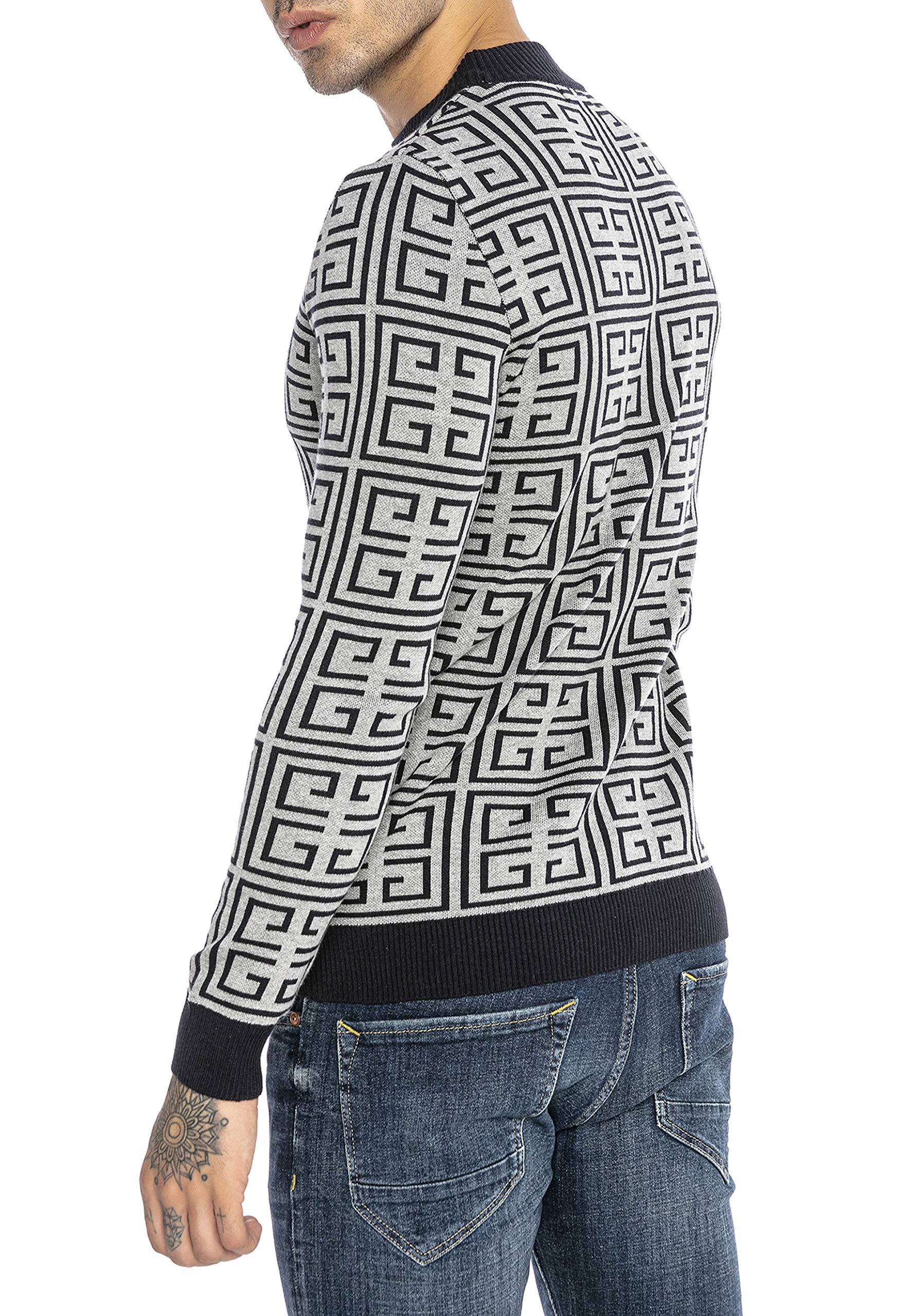 redbridge-pullover-herren-strickpullover-slim-fit-grau-xl image 4
