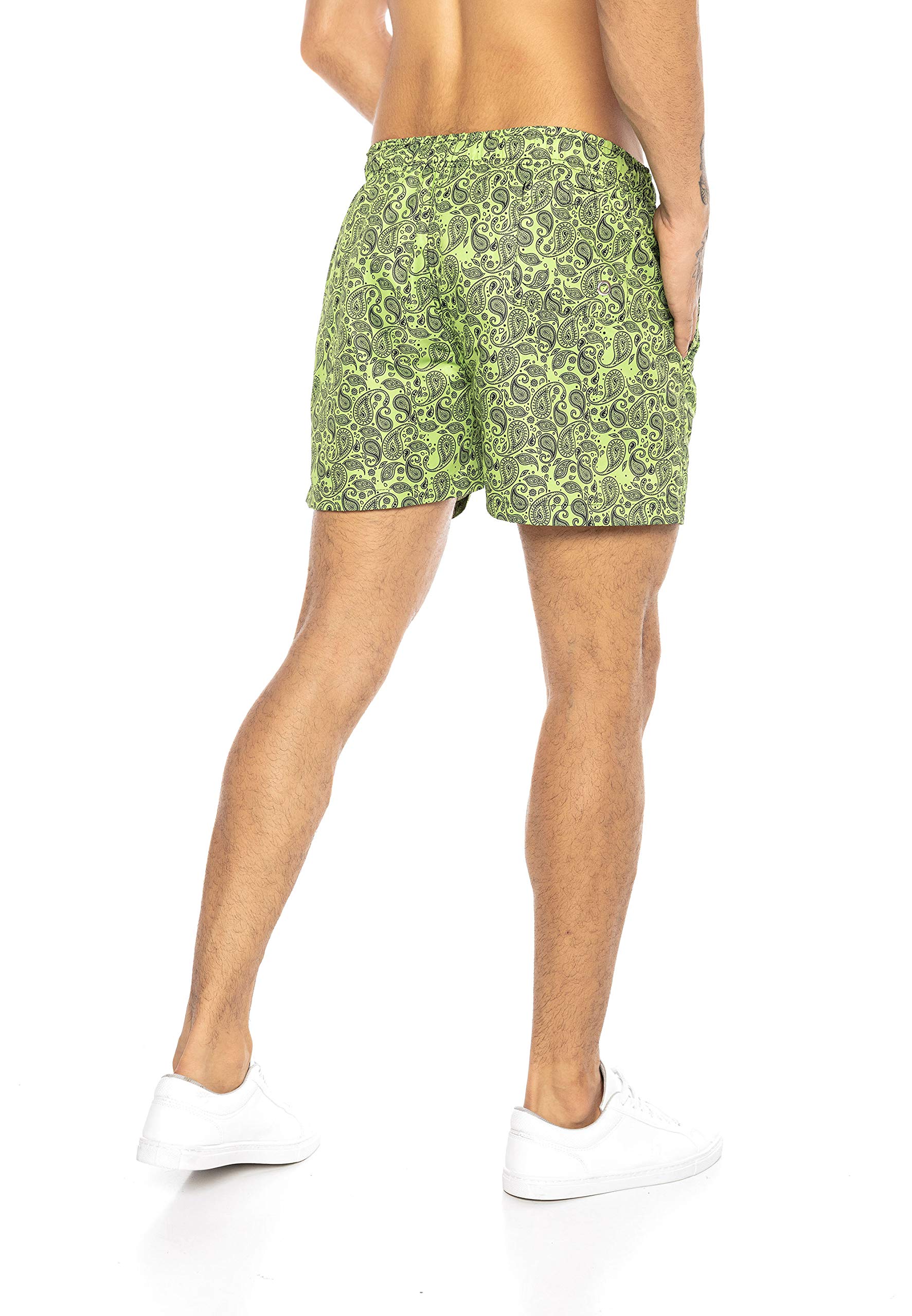 redbridge-shorts-badehose-herren-gr-n-l-paisley-schnelltrocknend image 4