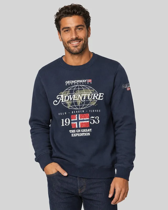 geographical-norway-golkovitz-sweatshirt-herren-mit-flaggenprint image 1