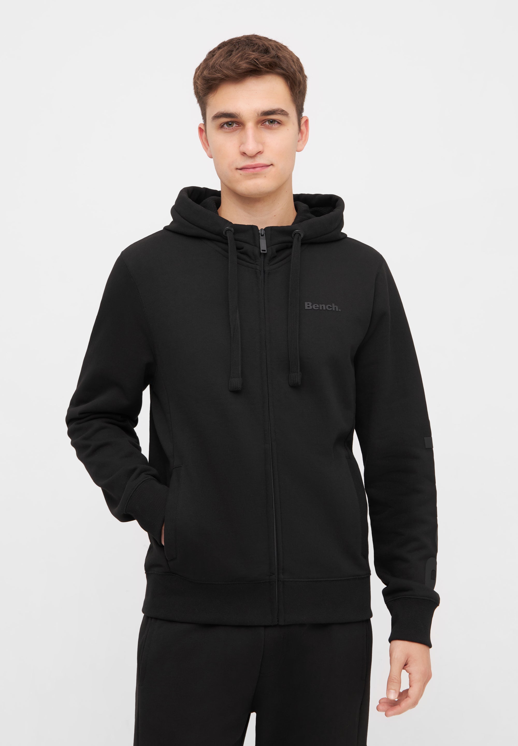 bench-braxton-herren-zip-hoodie-black-sweatjacke-kapuze image 6