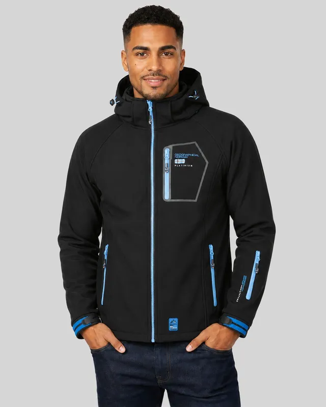 geographical-norway-riziere-herren-softshelljacke-abnehmbare-kapuze-marine-s image 1