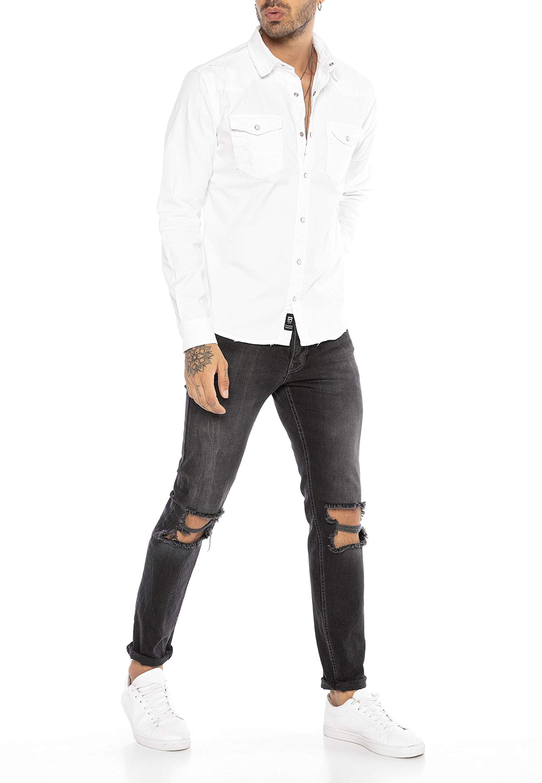 redbridge-hemd-herren-jeanshemd-denim-regular-fit-langarm image 6