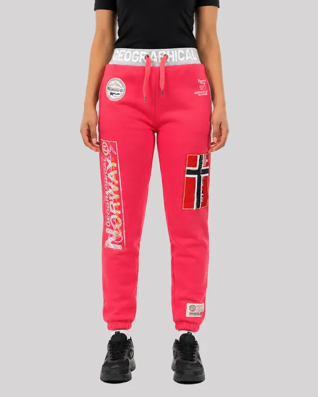 geographical-norway-myer-jogginghose-damen-schwarz-norway-print image 1