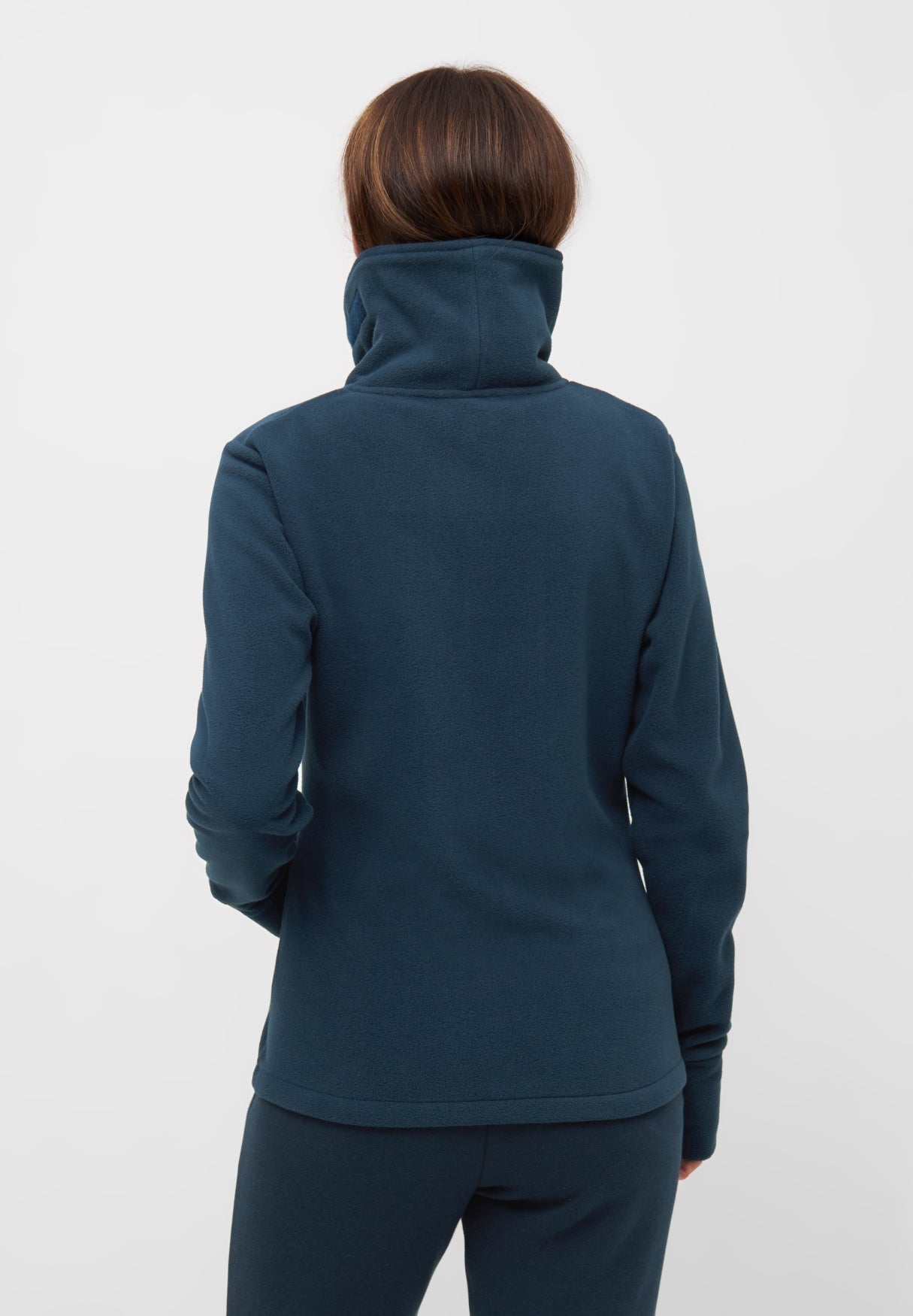 bench-jennae-fleecejacke-damen-navy-funnelneck-retro image 4