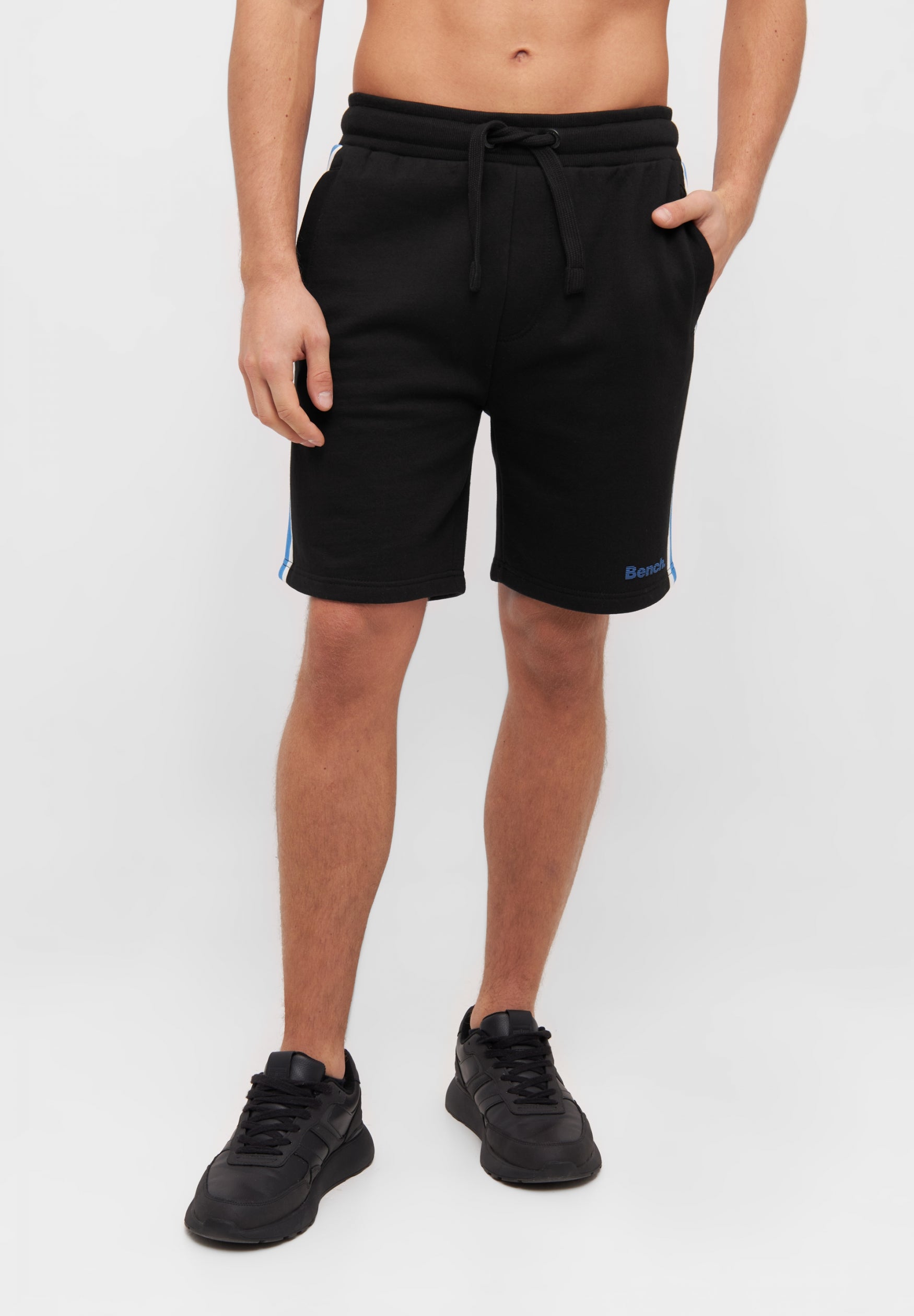 bench-hyven-herren-sweatshorts-black-kordelzug-shorts image 6