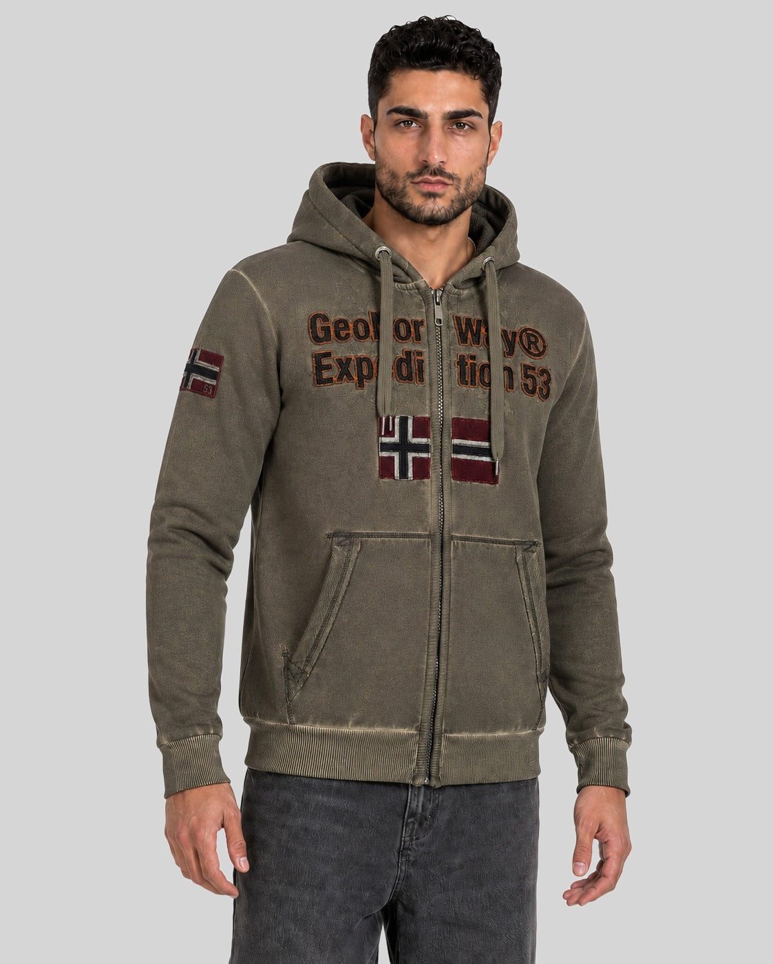 geographical-norway-gimdo-herren-kapuzenpullover-kaki image 1