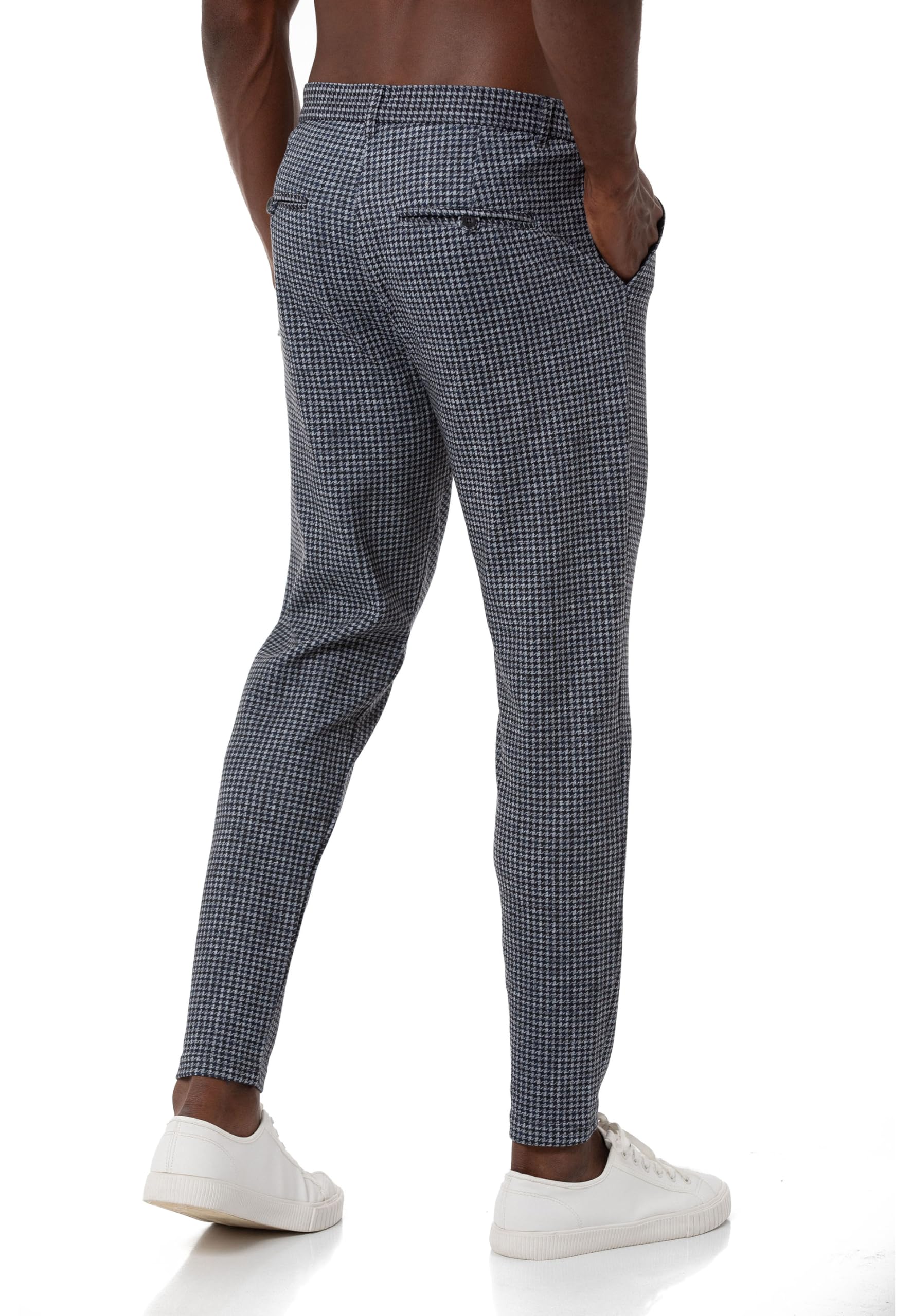 redbridge-hosen-chino-hose-herren-kariert-gummibund-gr-xl image 4