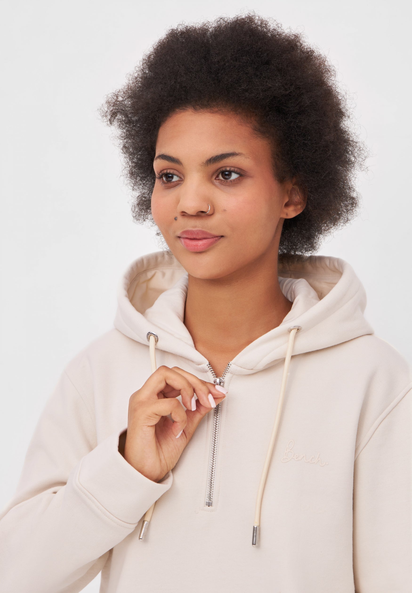 bench-saramo-hoodie-damen-pristine-halfzip-baumwolle image 8
