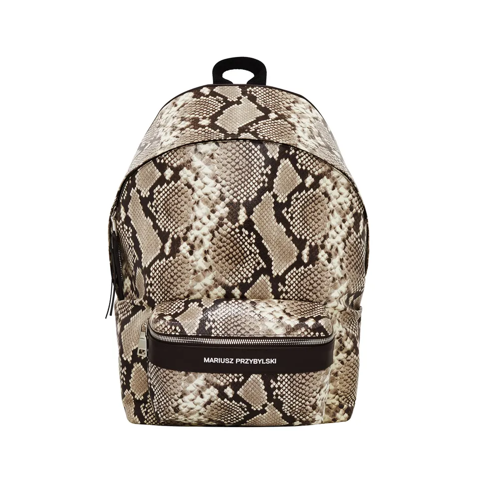mariusz-przybylski-torby-rucksack-braun-schlange image 1