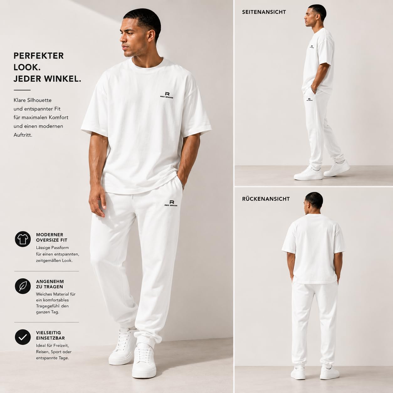 redbridge-jogginganzug-herren-set-schwarz-t-shirt-hose-basic image 7