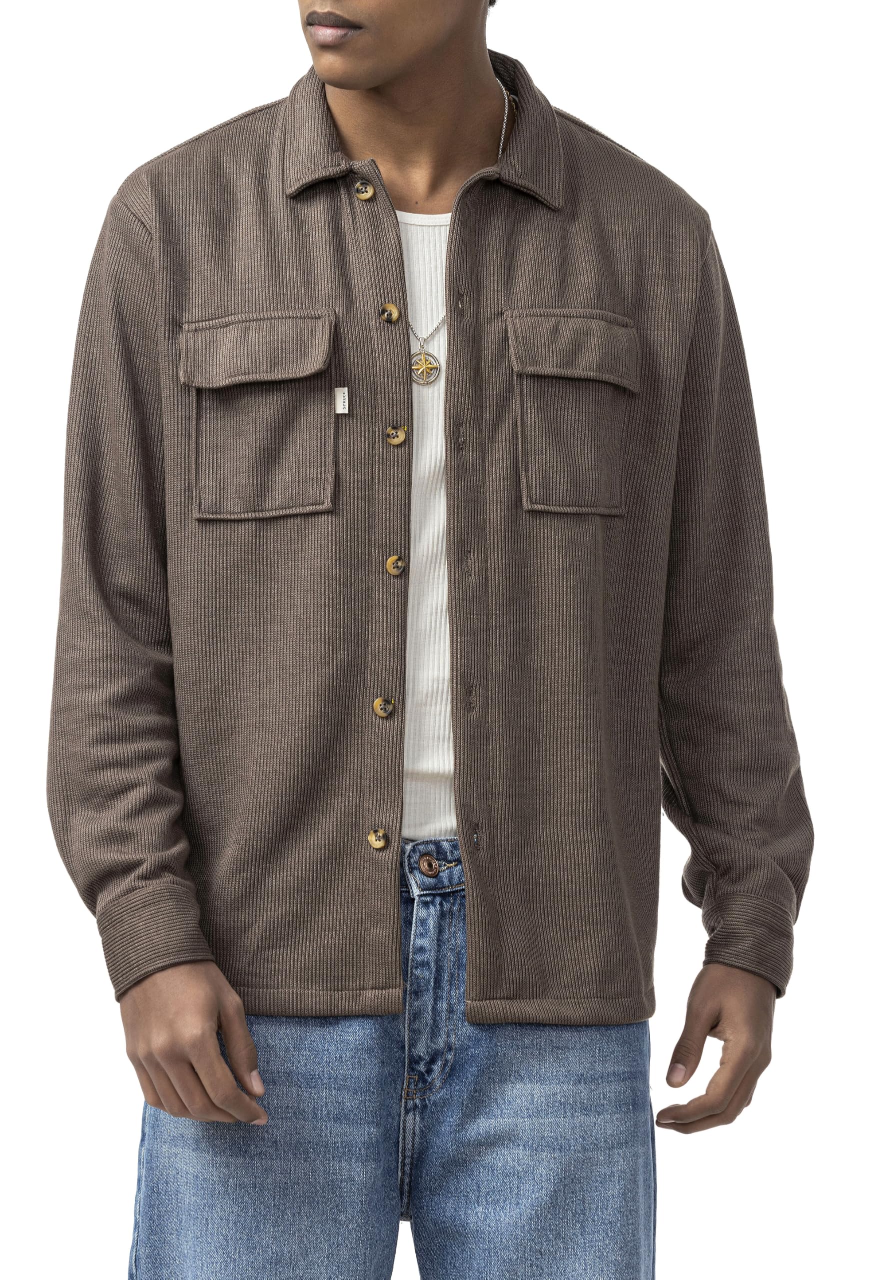 redbridge-overshirt-strukturstoff-herren-beige-oversized image 6
