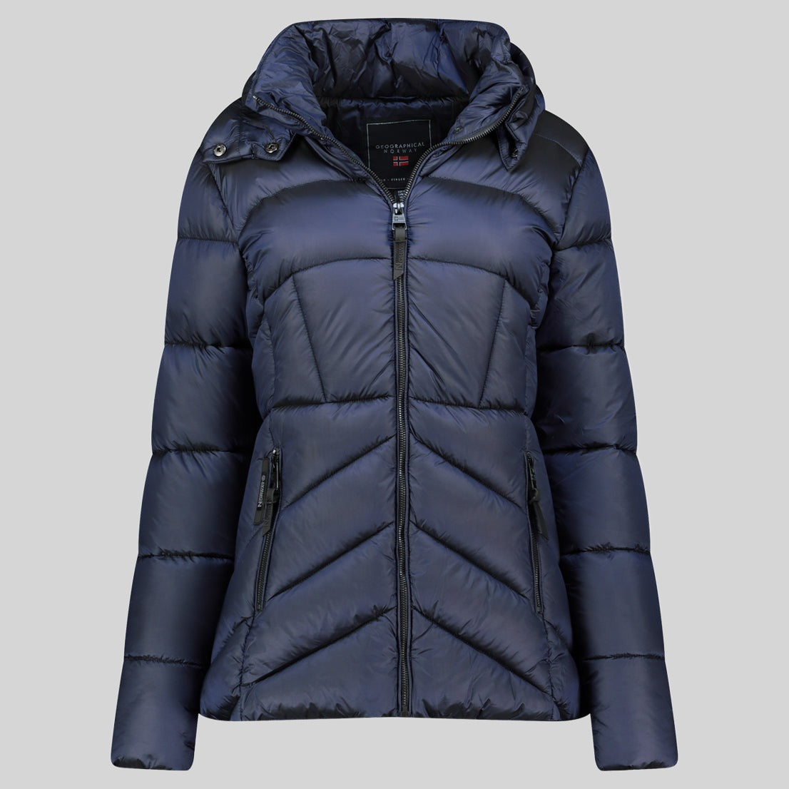 geographical-norway-blanche-short-blouson-hellgrau-winterjacke-kurz image 8