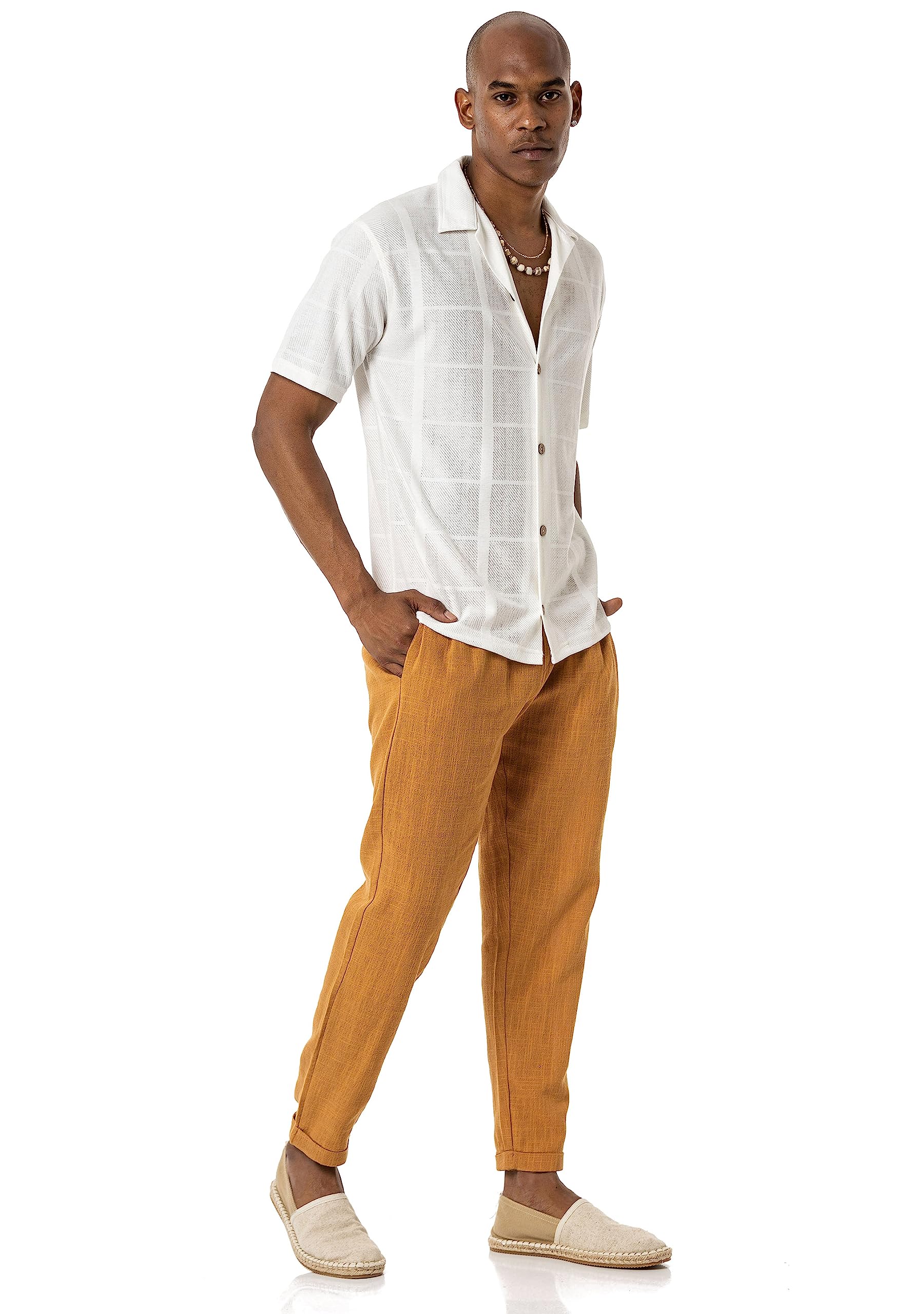 redbridge-leinenhose-freizeithose-herren-schwarz-baumwolle image 6