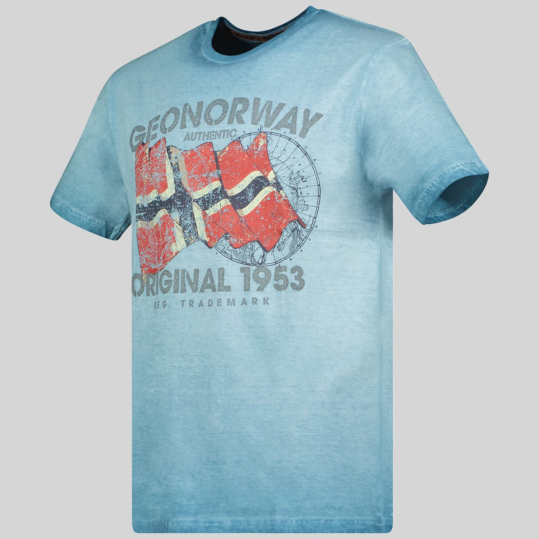 geographical-norway-japoral-herren-t-shirt-blau-kurzarm-rundhals image 3