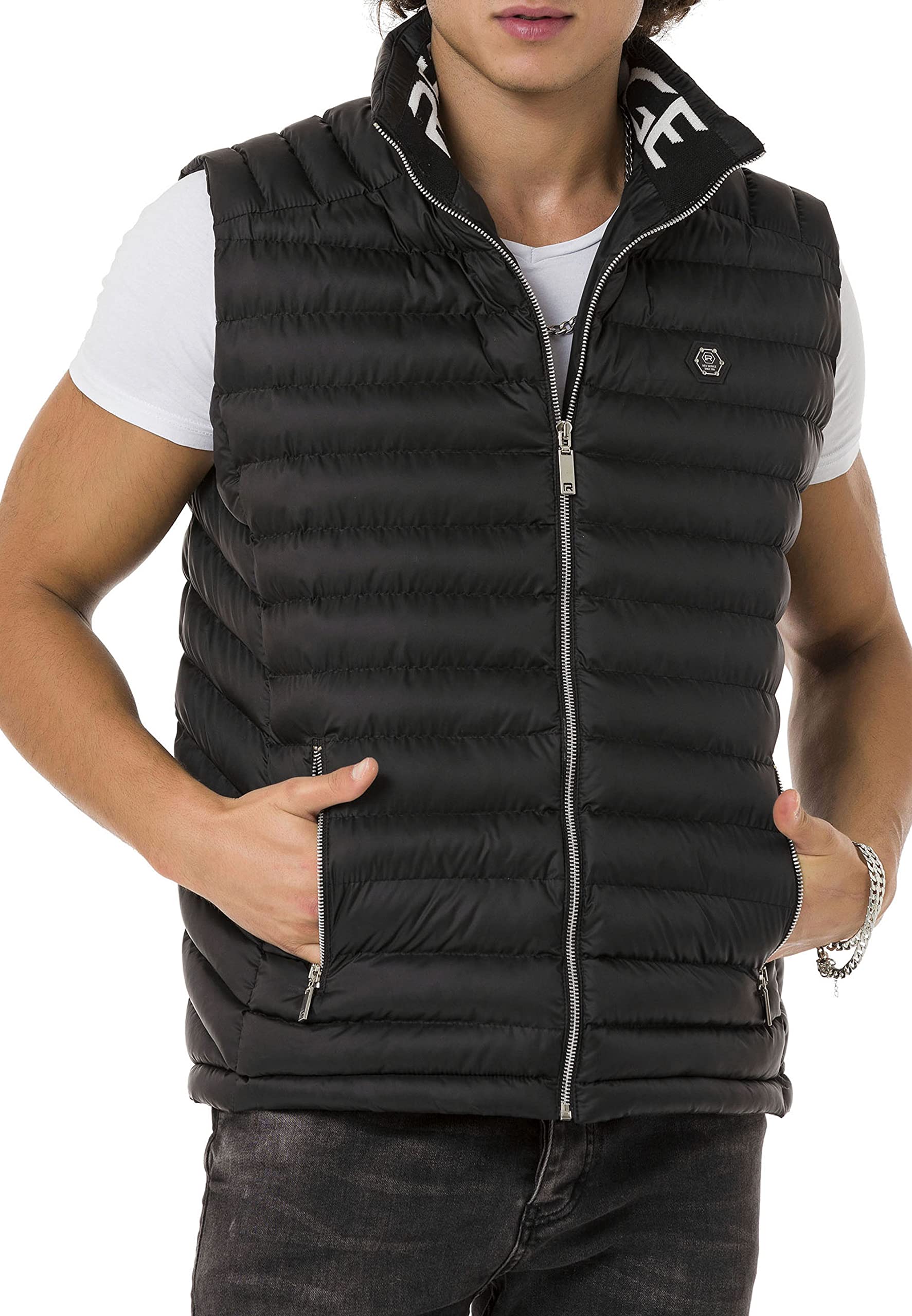 redbridge-steppweste-herren-xxl-stehkragen-anthrazit-weste image 2