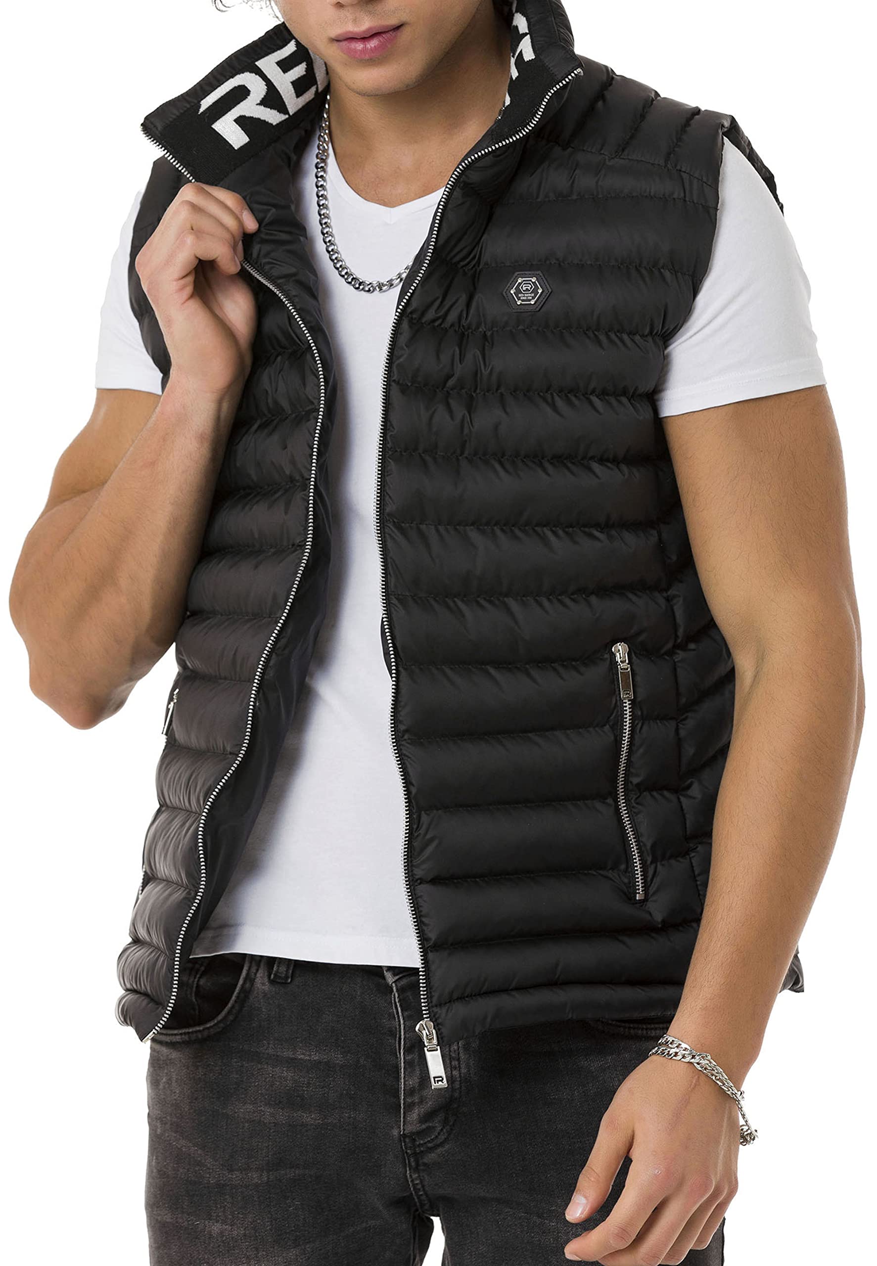 redbridge-steppweste-herren-xxl-stehkragen-anthrazit-weste image 3