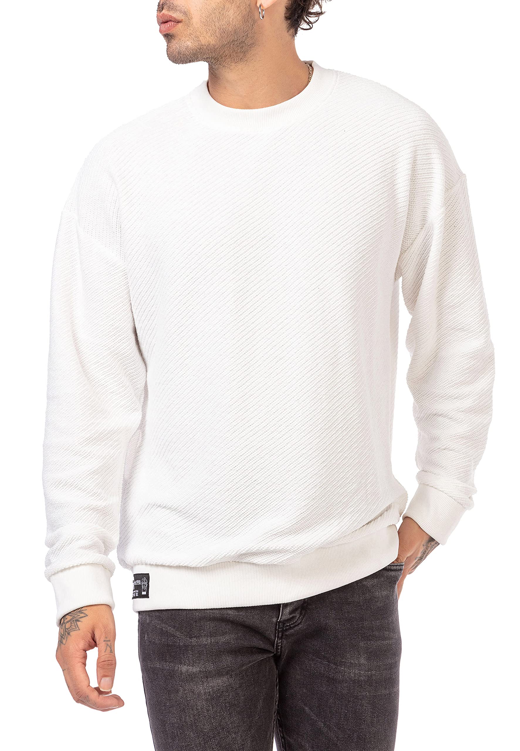 redbridge-strick-pullover-herren-rundhals-sweatshirt-grau image 8