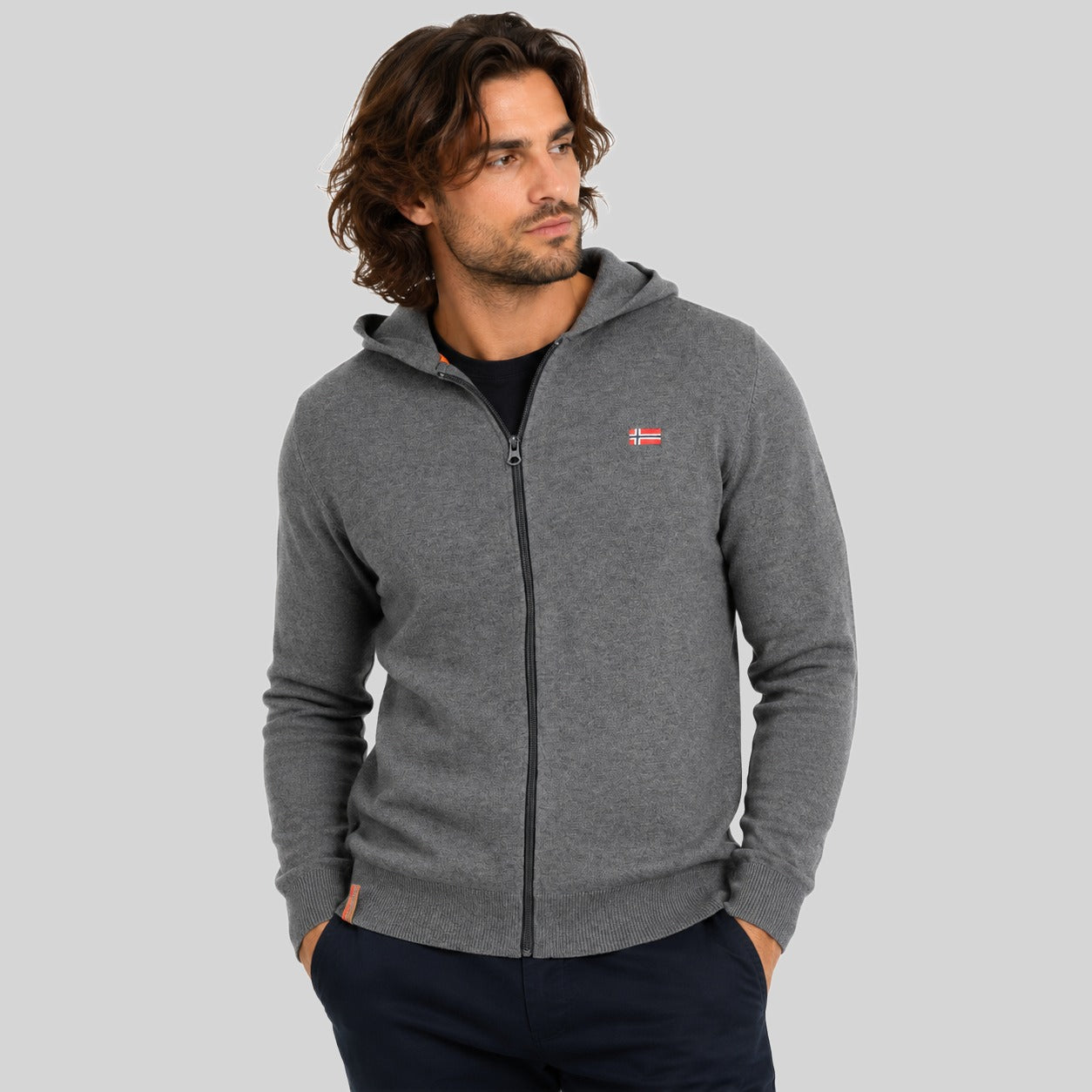 geographical-norway-felinood-pullover-rundhals-dunkelgrau image 1