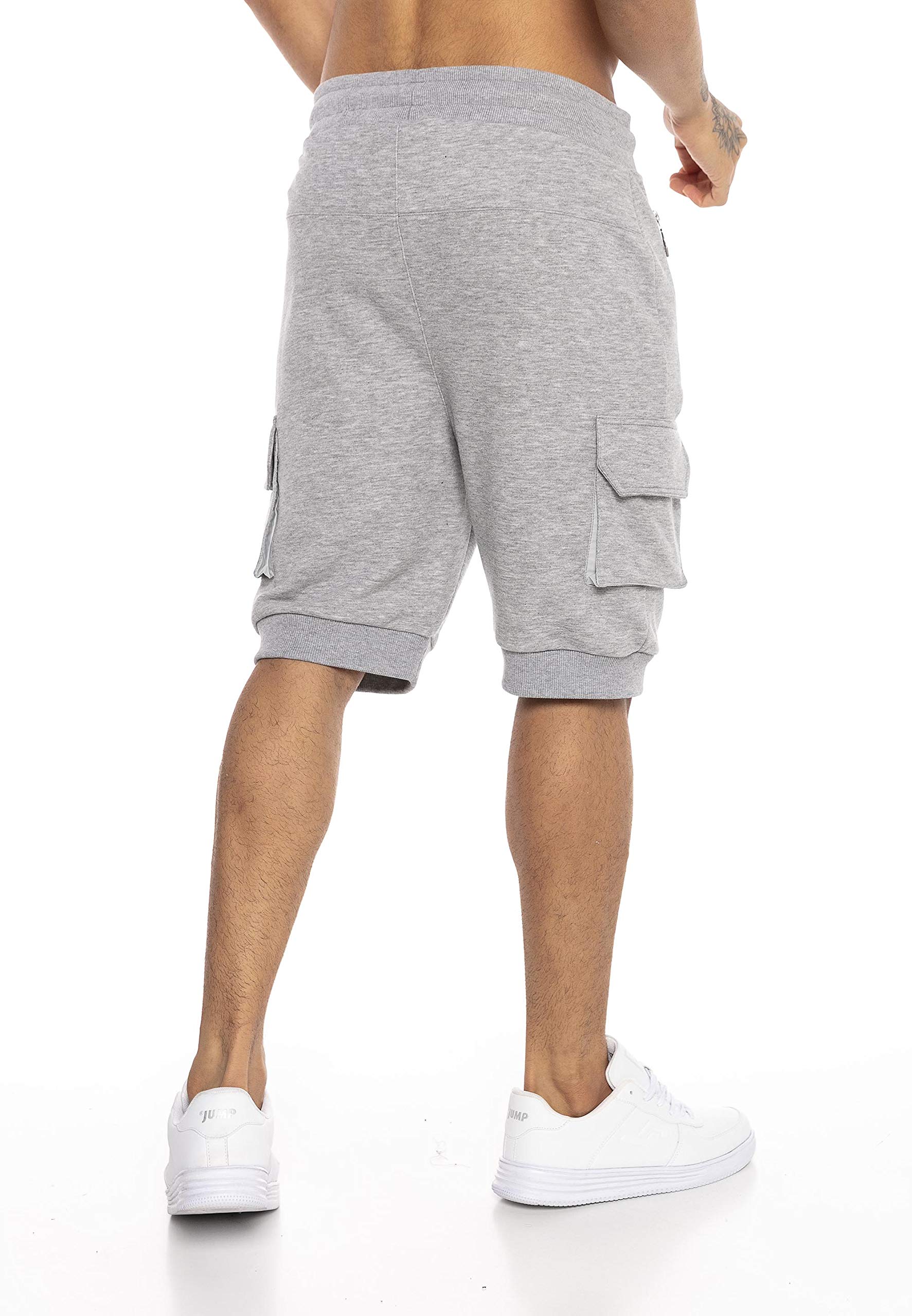 redbridge-shorts-herren-cargoshorts-sweat-schwarz-bermuda image 7