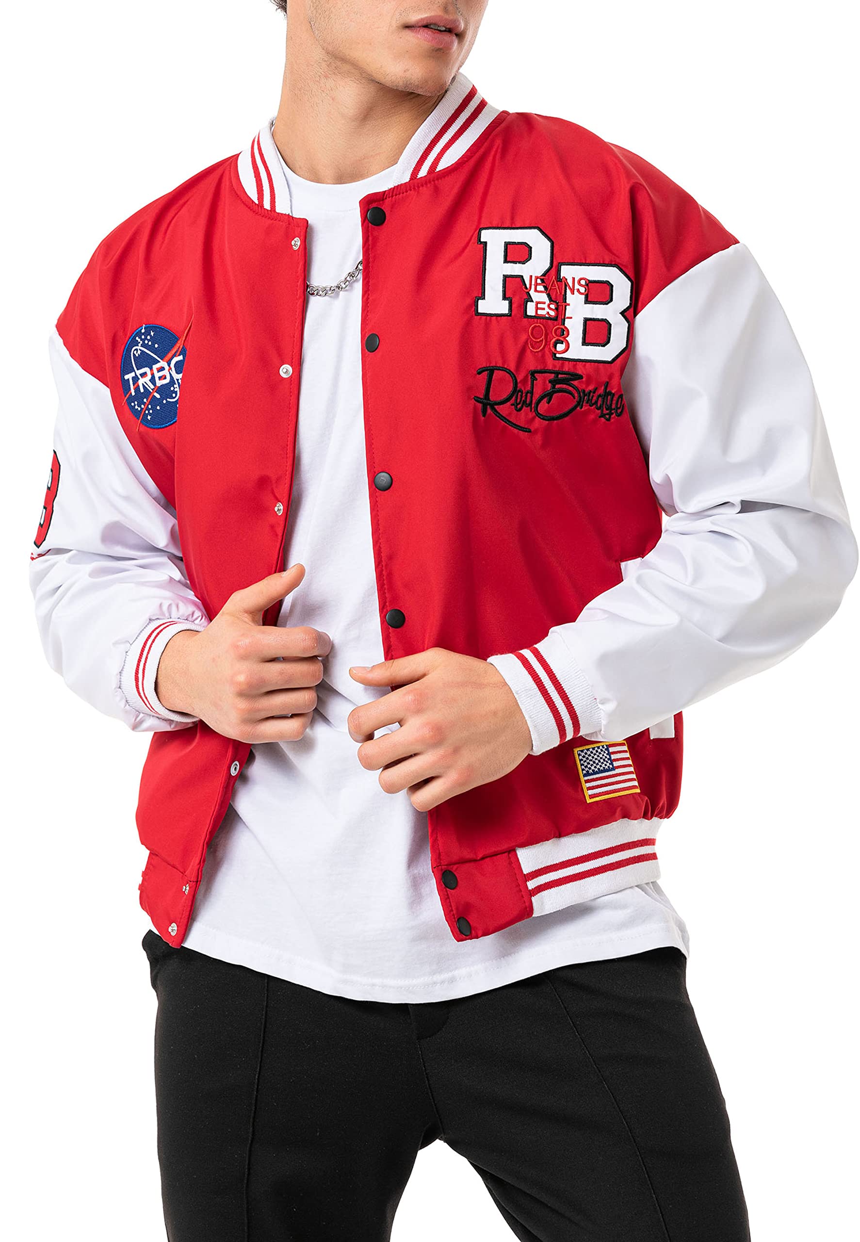 redbridge-oberbekleidung-herren-collegejacke-2-tone-schwarz-l image 6