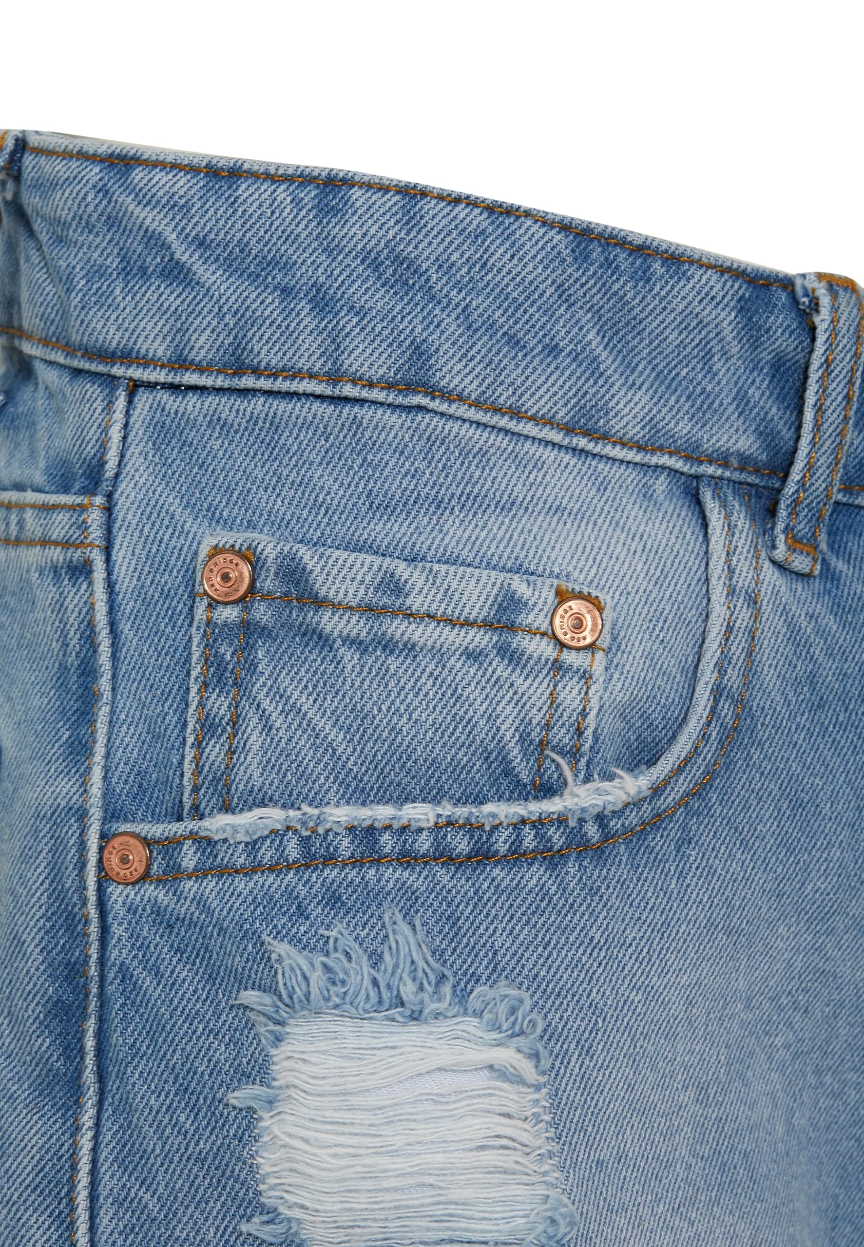 redbridge-jeans-shorts-denim-kurze-hose-blau-29w-destroyed image 6
