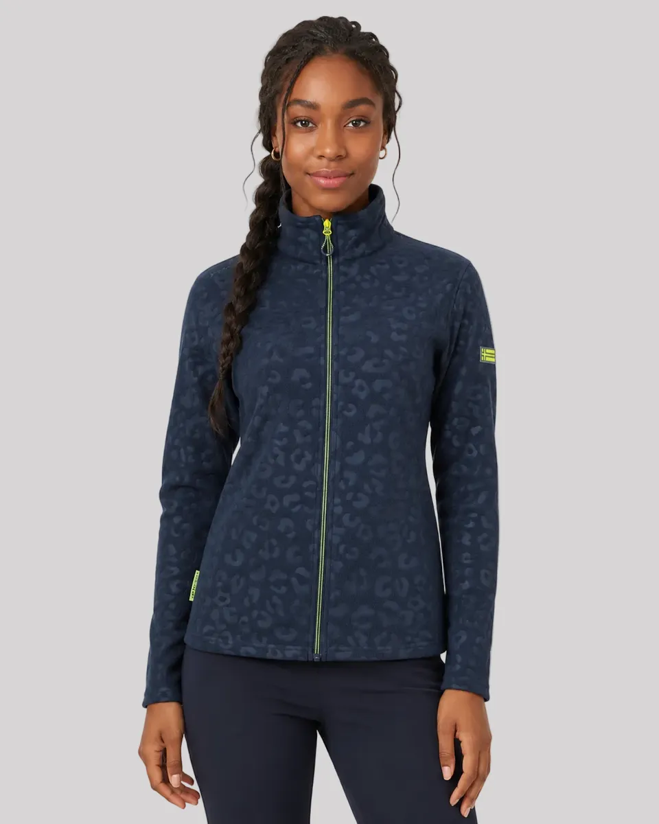 geographical-norway-uminie-fleecejacke-damen-marine-leopard-fleece image 1