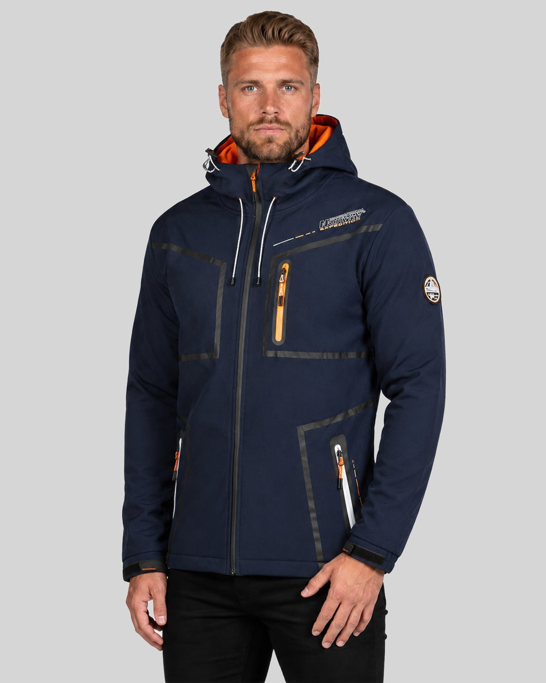 geographical-norway-truello-softshelljacke-herren-dunkelgrau-l-kapuze image 5