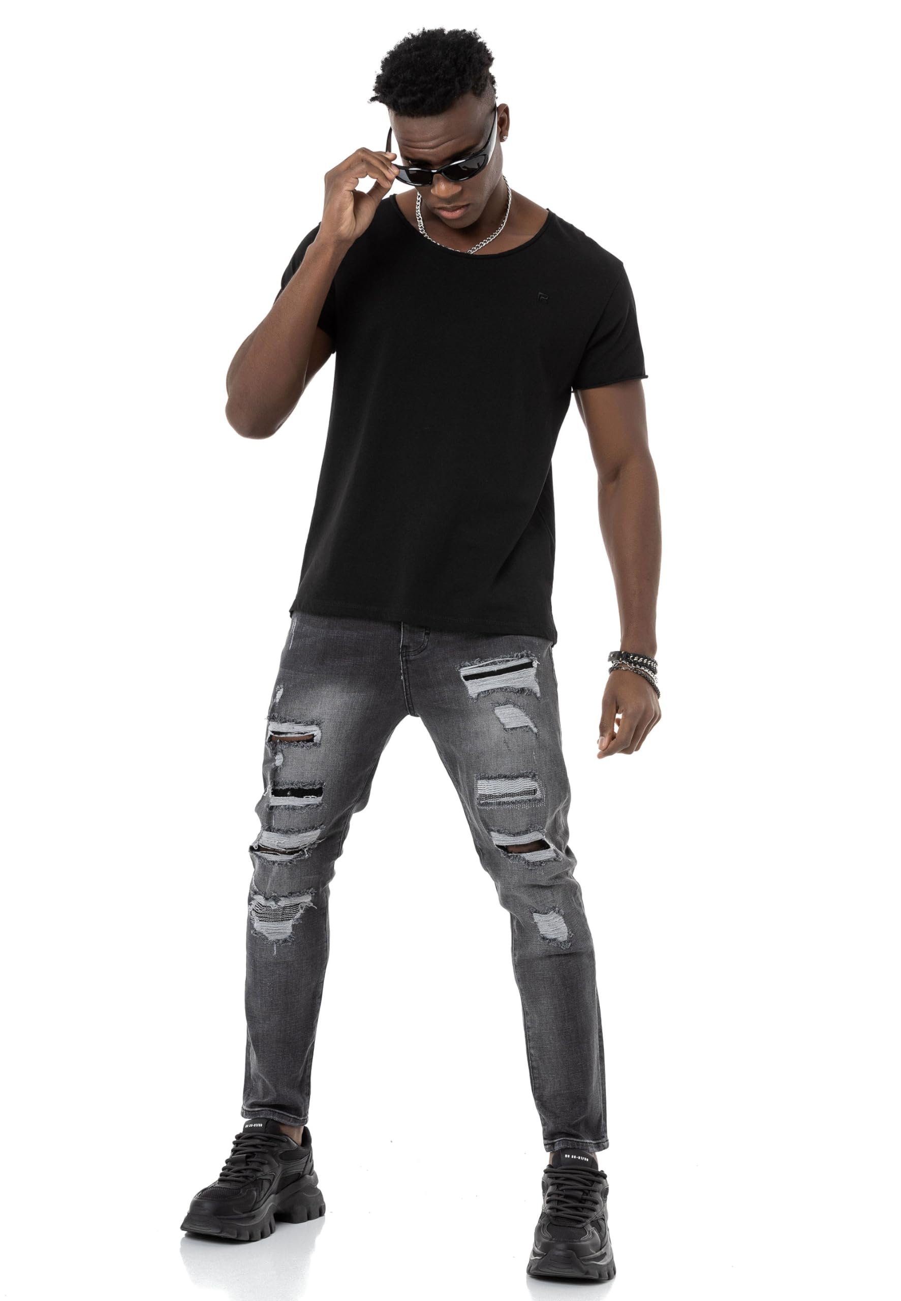 redbridge-jeans-denim-pants-herren-blau-destroyed-29w-32l image 6