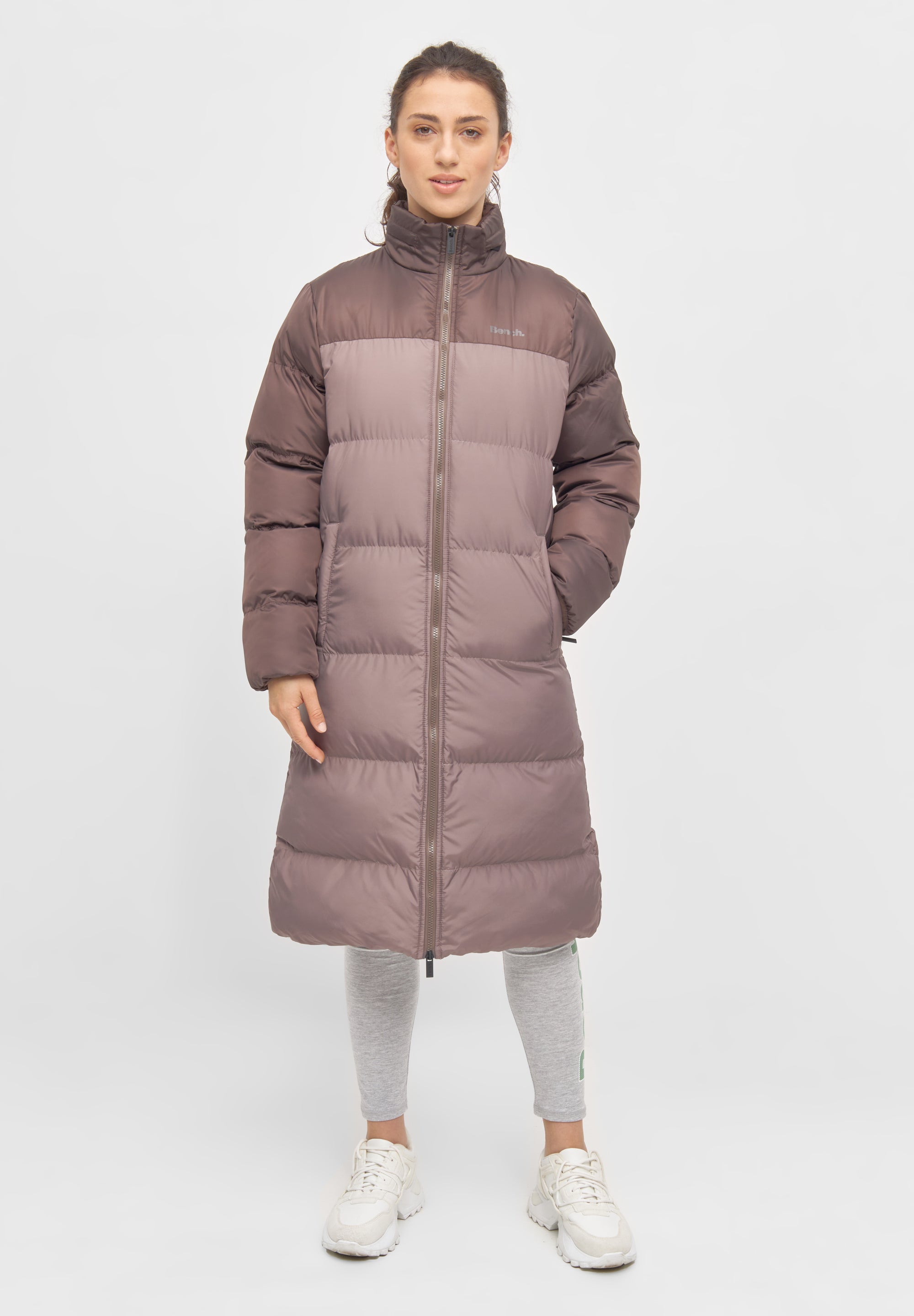 bench-phyllis-puffer-jacke-damen-dusty-pink-lang-mit-kapuze image 6