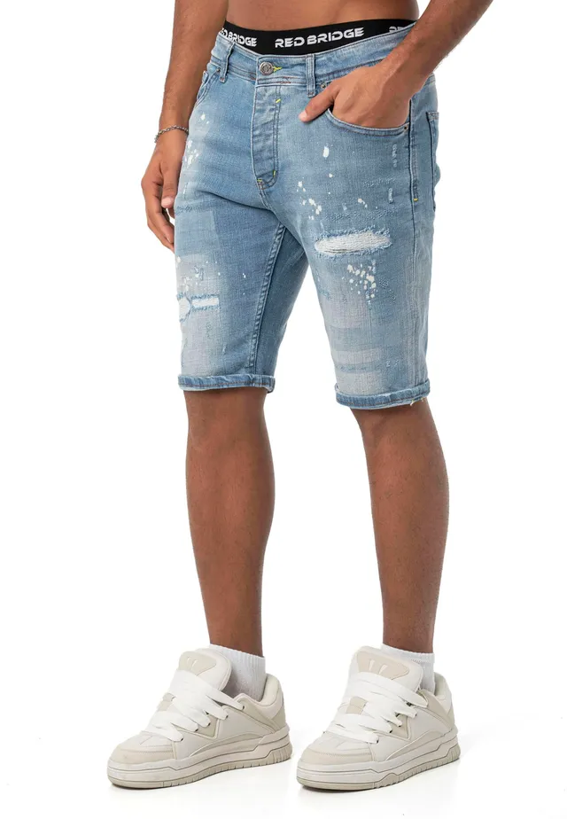 redbridge-m4896-jeans-shorts-herren-destroyed-stretch image 1