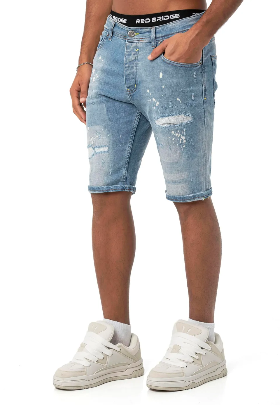 redbridge-m4896-jeans-shorts-herren-destroyed-stretch image 1