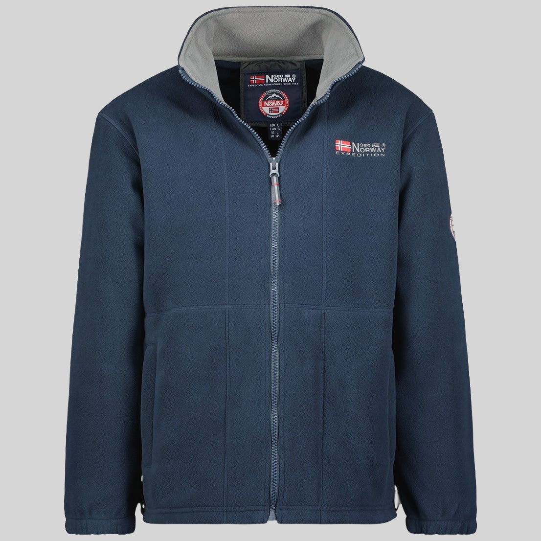 geographical-norway-torleon-herren-fleecejacke-schwarz-grau image 8