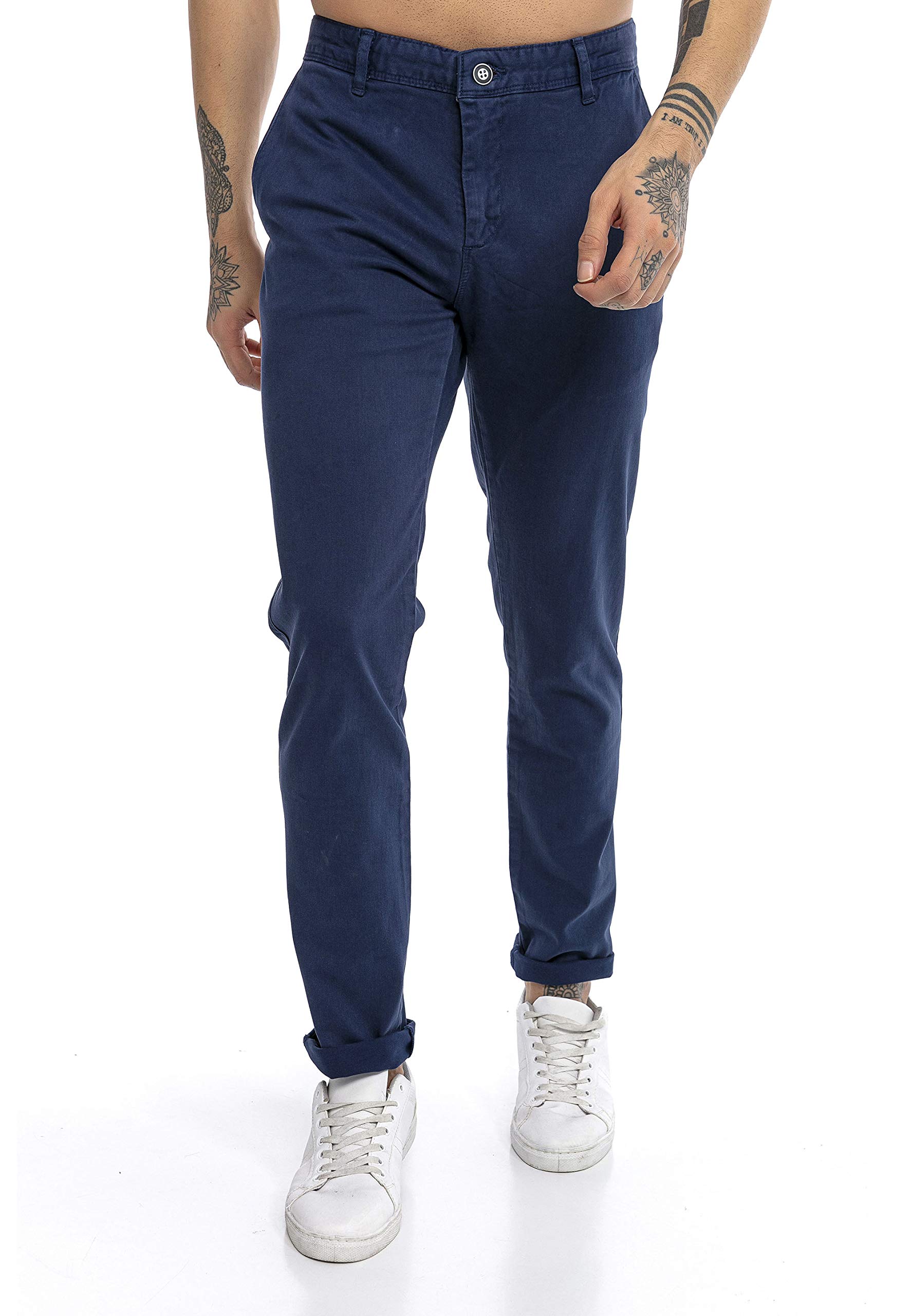 redbridge-hosen-chino-pants-straight-leg-chinohose-schwarz image 5