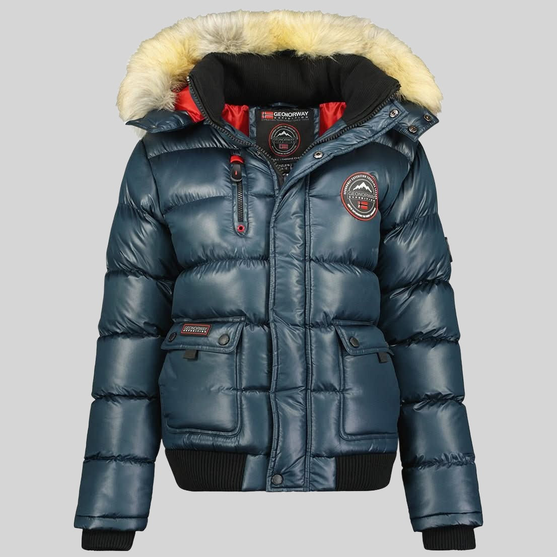geographical-norway-bugs-damen-daunenjacke-marine-mit-fellkapuze image 3