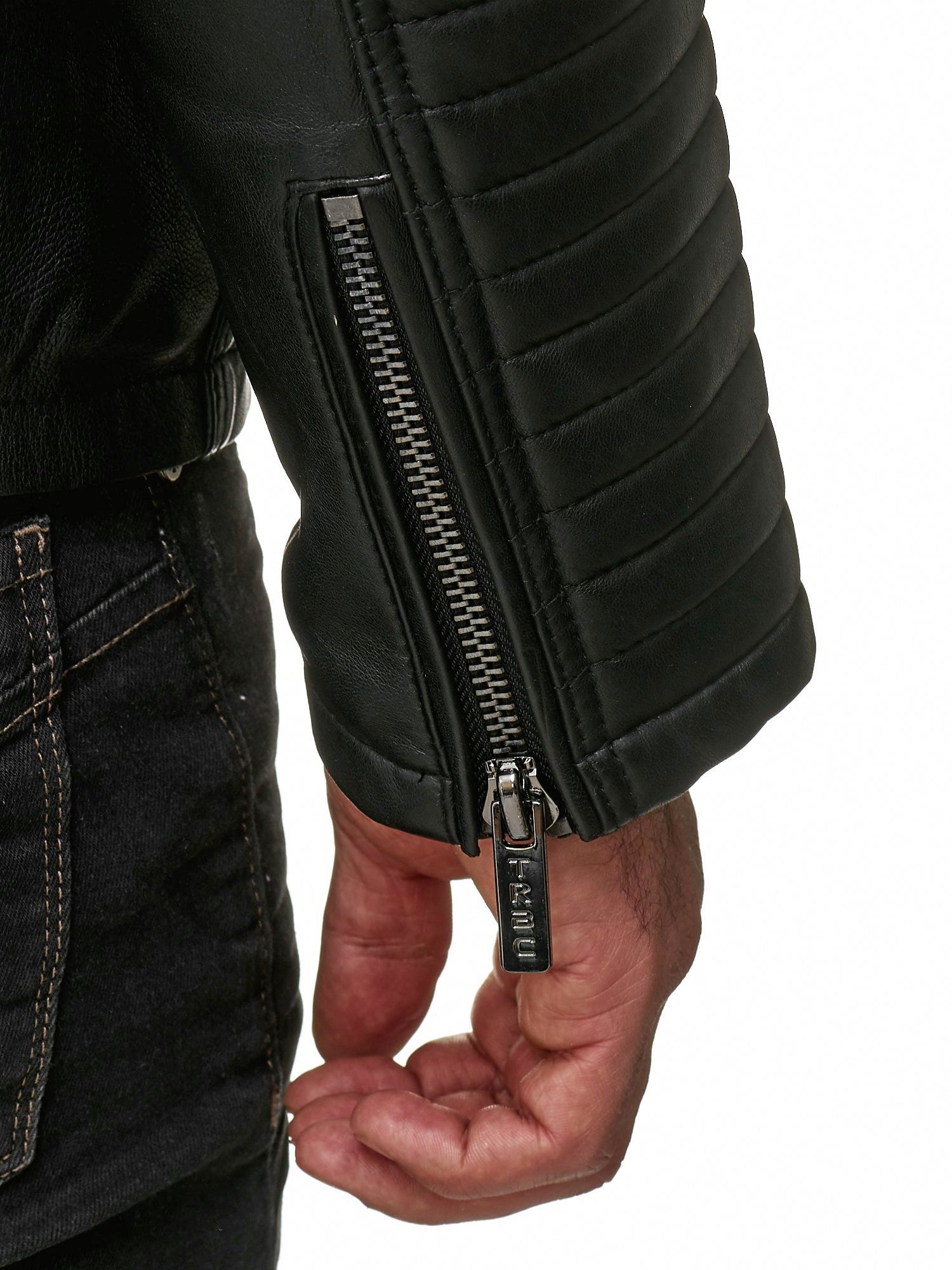 redbridge-biker-lederjacke-echtleder-schwarz-3xl-gesteppt image 6