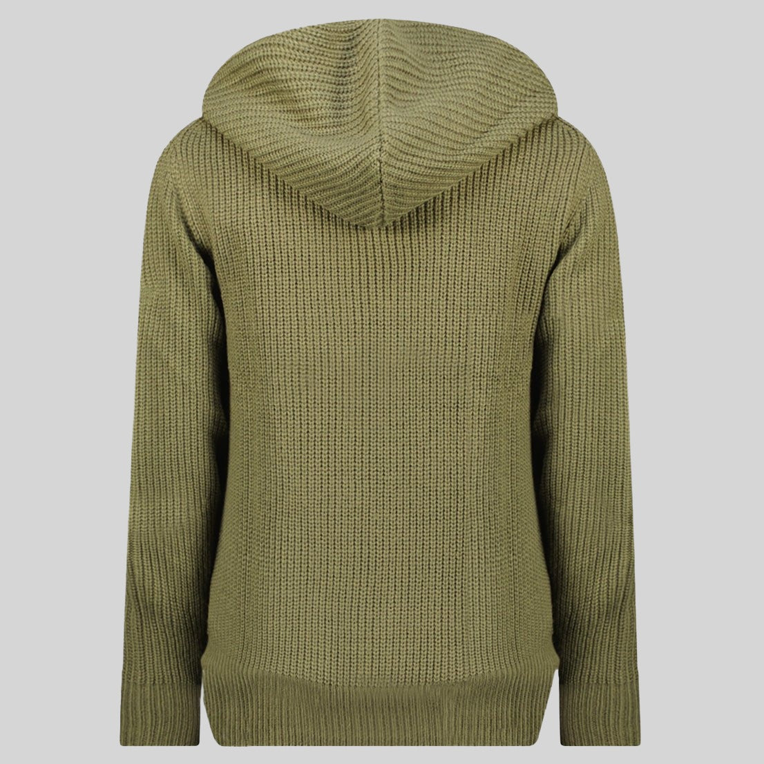 geographical-norway-flexibus-damen-strickjacke-olive-mit-kapuze image 2