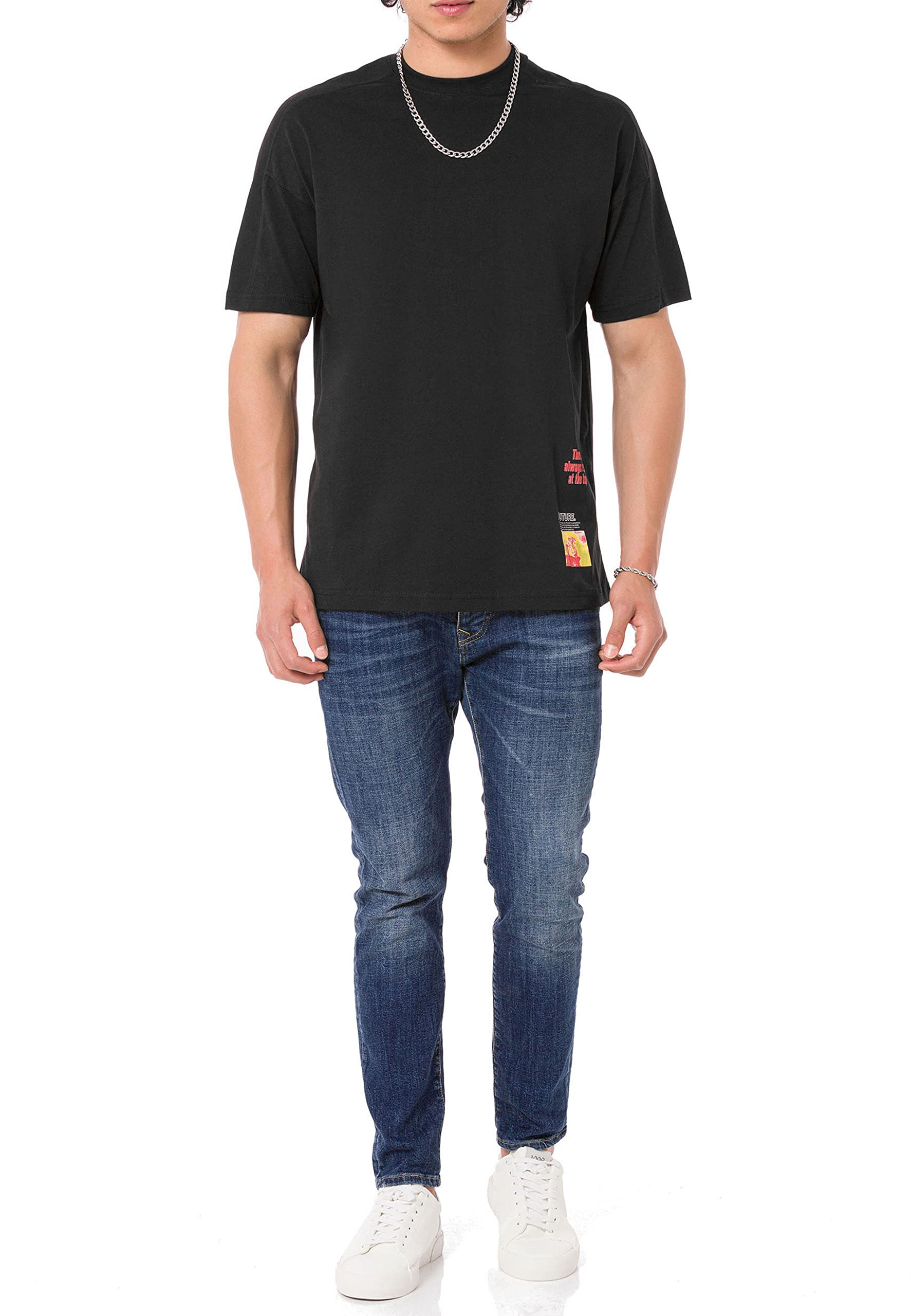 redbridge-t-shirts-oversized-t-shirt-herren-schwarz-xl-baumwolle image 4