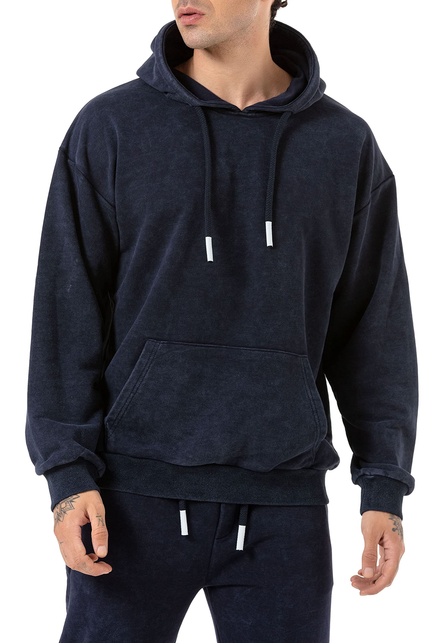 redbridge-pullover-batik-hoodie-herren-blau-l-mit-kapuze image 8