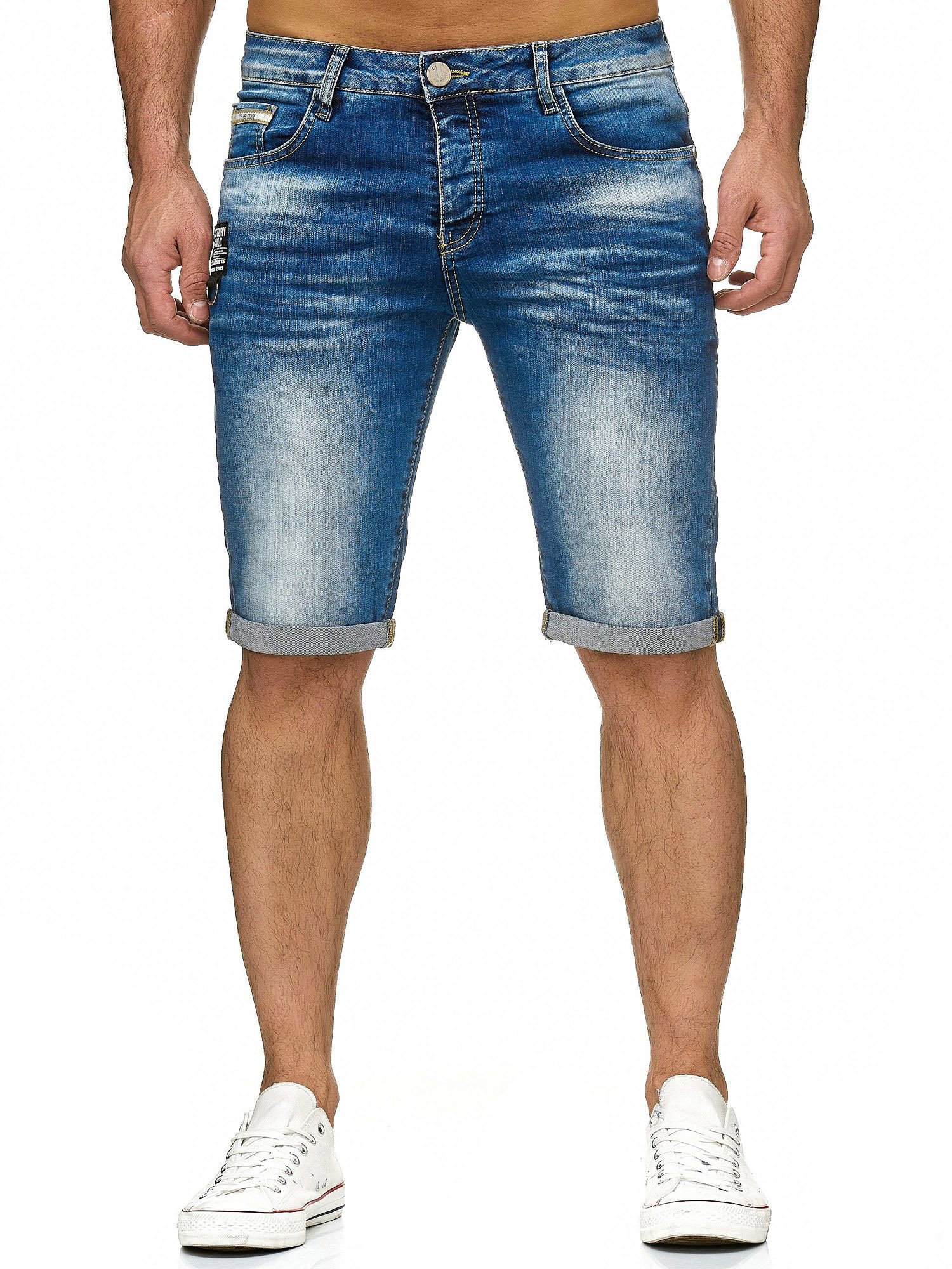 redbridge-shorts-jeans-short-denim-herren-blau-w29-used-look image 4