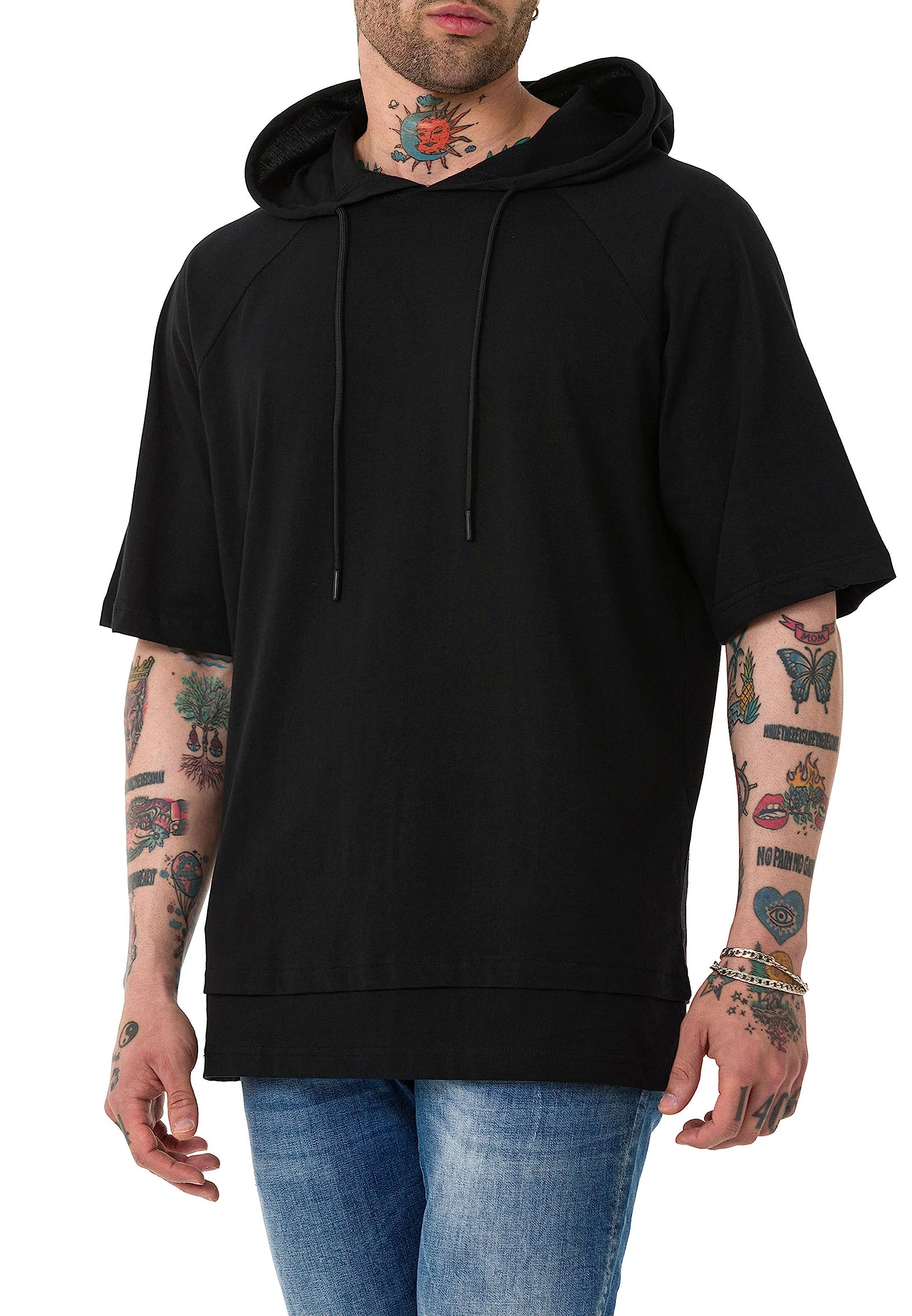 redbridge-t-shirts-m1373-t-shirt-herren-schwarz-oversized-baumwolle image 2