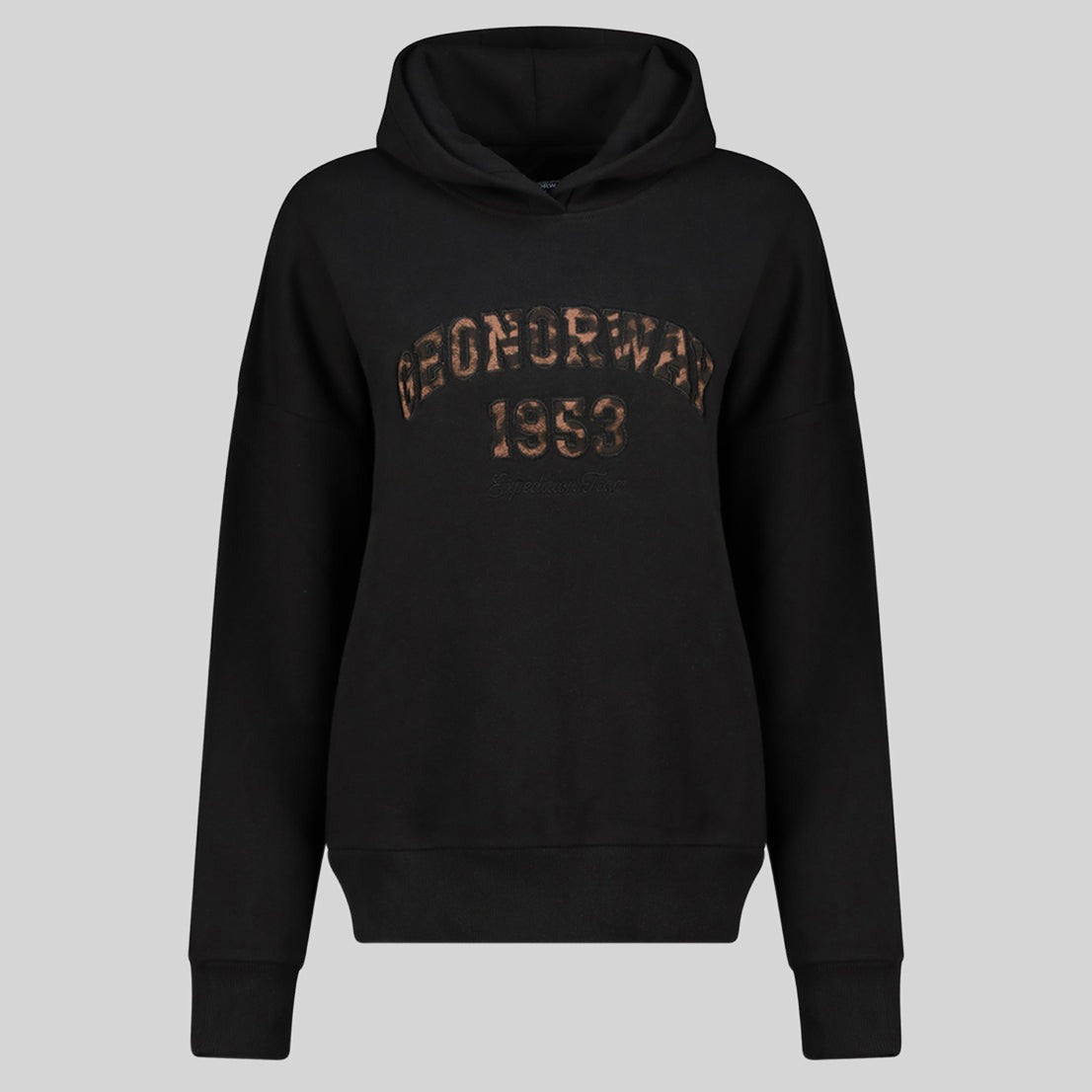 geographical-norway-gaphir-damen-hoodie-schwarz-leo-print image 7