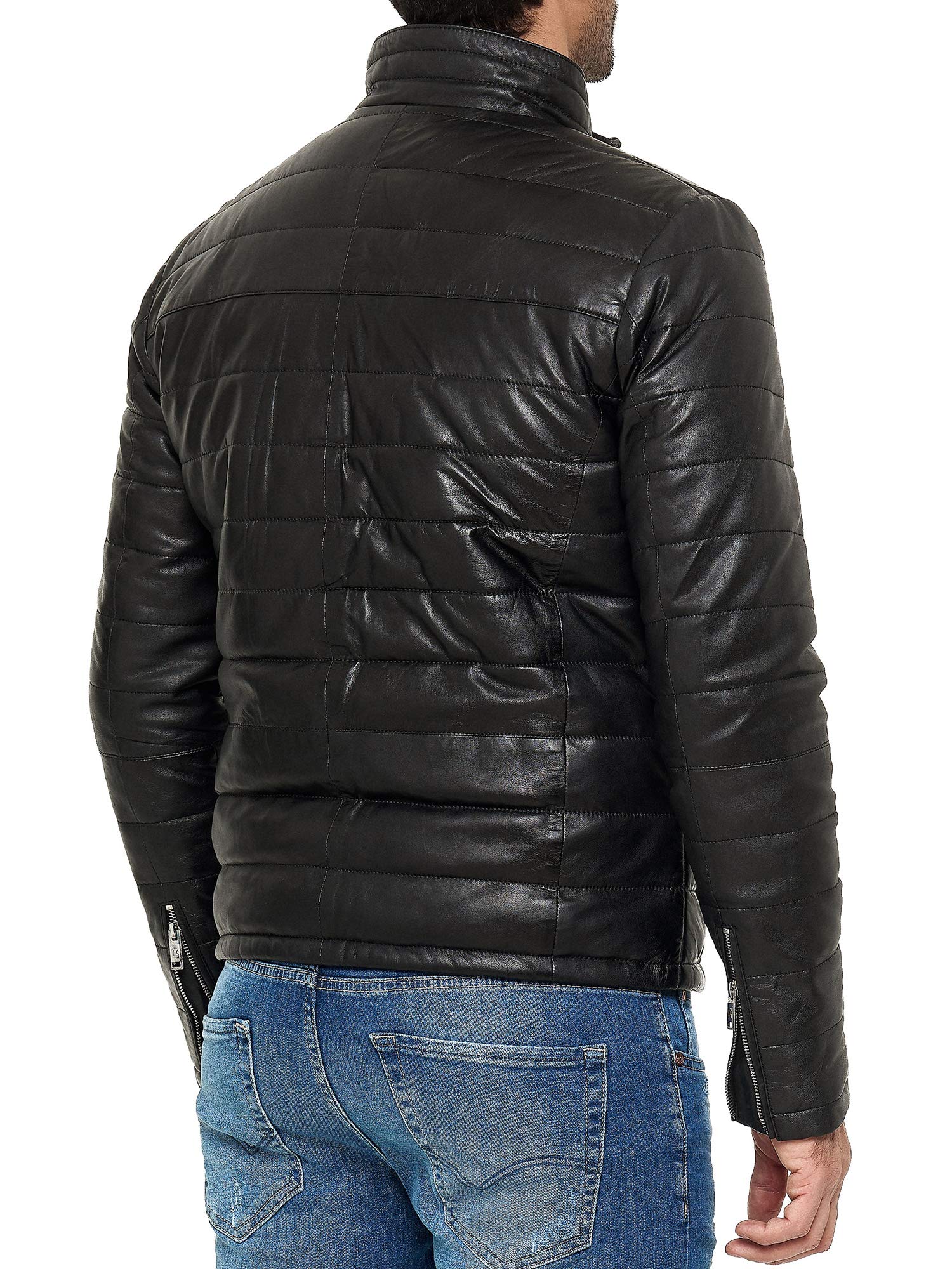 redbridge-lederjacke-herren-echtleder-stepp-schwarz image 6