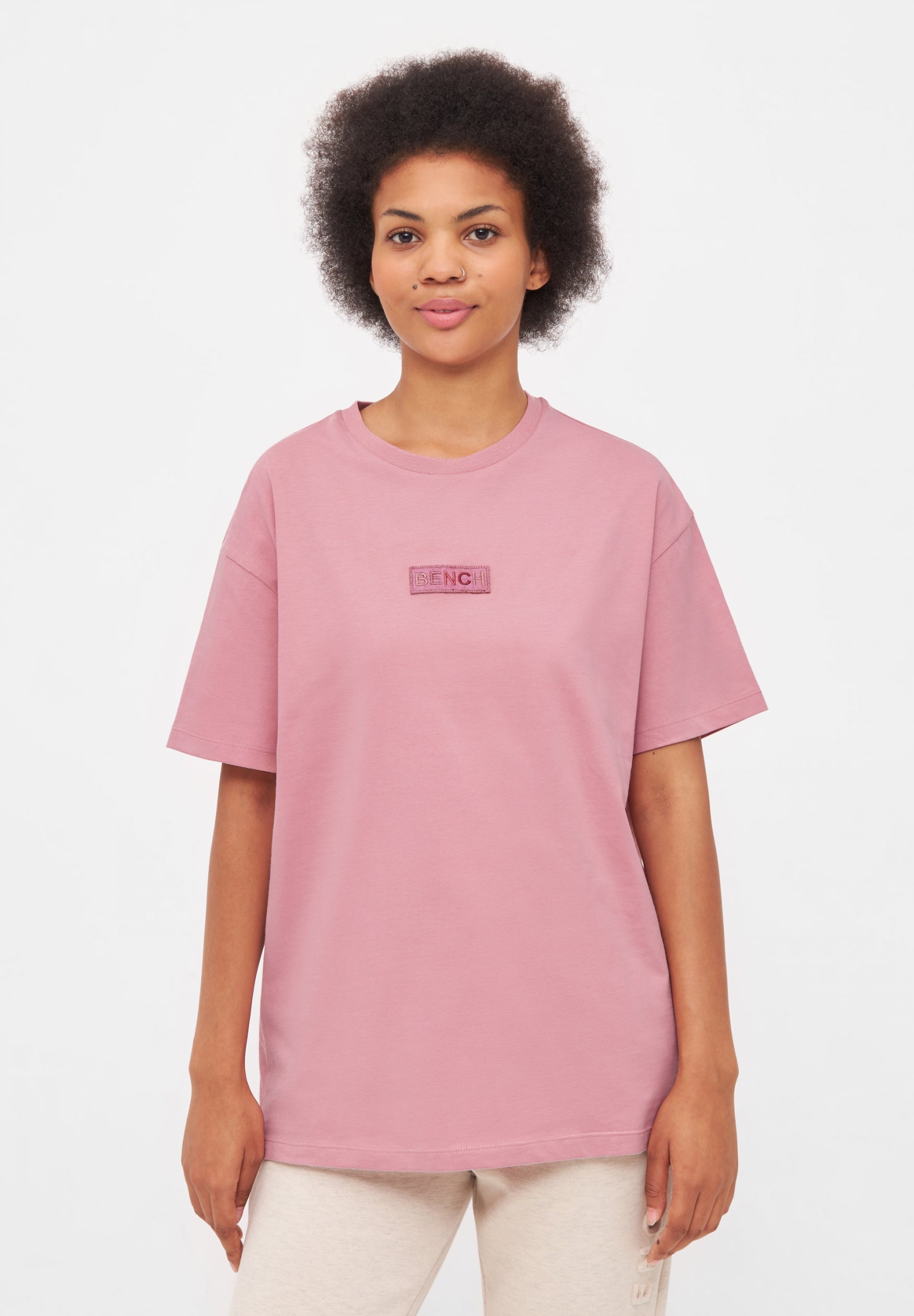 bench-kiku-t-shirt-damen-blush-baumwolle-regular-fit image 2